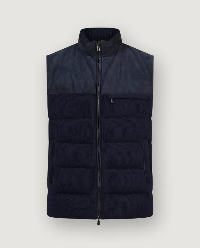 Cashmere Semi Bodywarmer - Donkerblauw sold by Pauw Amsterdam