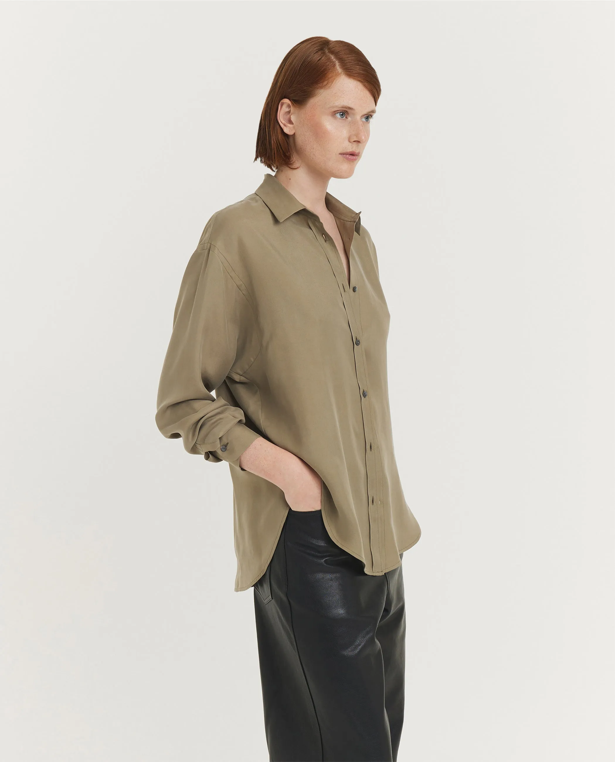 Zijden Quirino Blouse - Groen sold by Pauw Amsterdam product image thumbnail 4