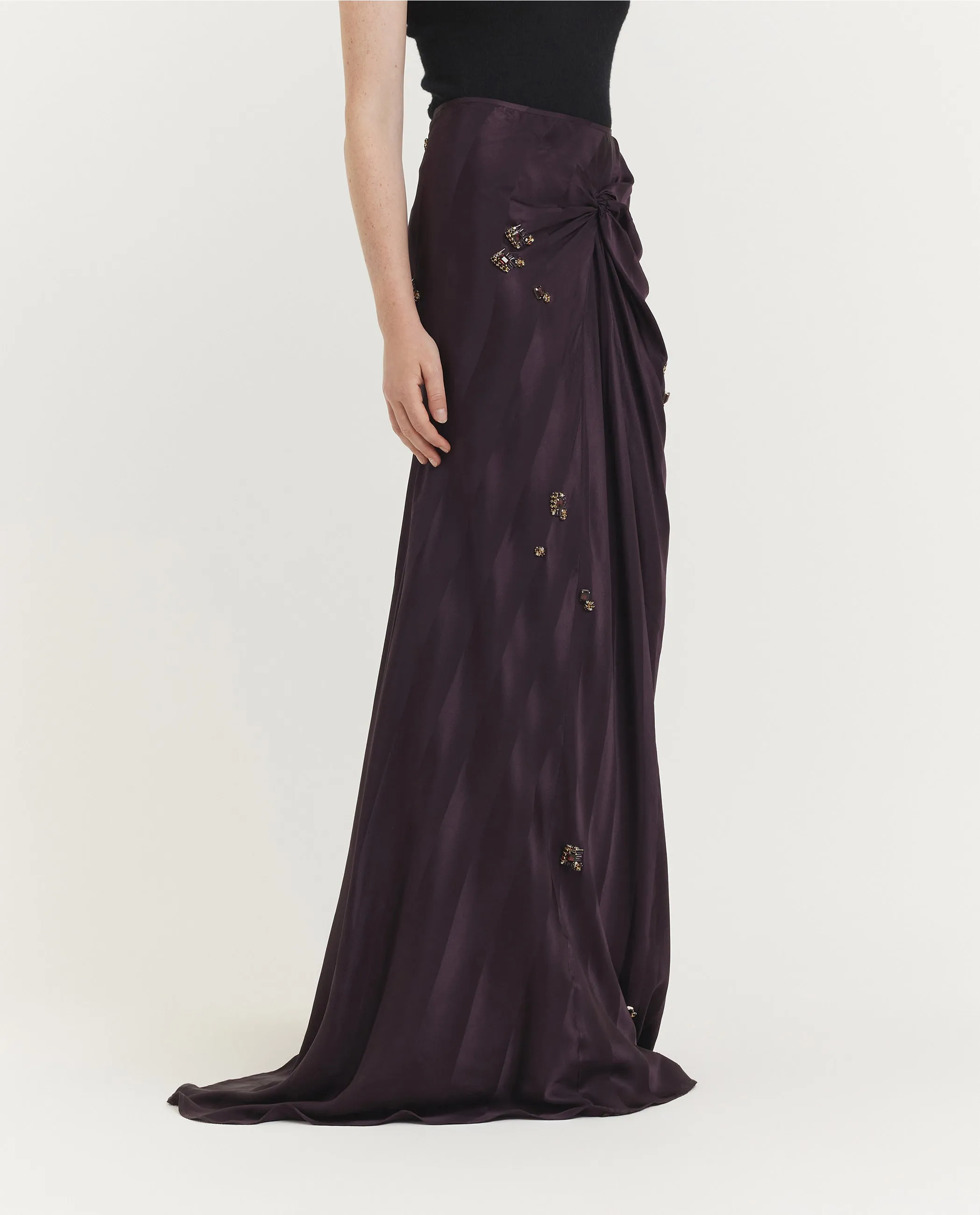 Zijden Broche Rok - Paars sold by Pauw Amsterdam product image thumbnail 3