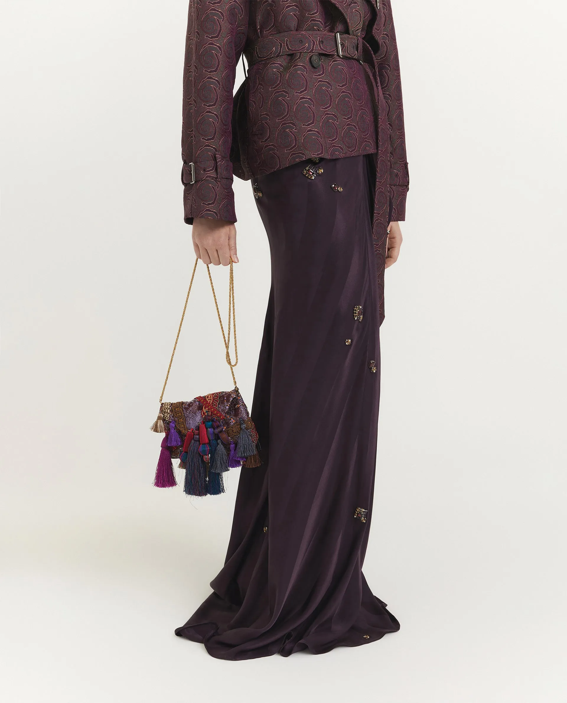 Zijden Broche Rok - Paars sold by Pauw Amsterdam product image thumbnail 5