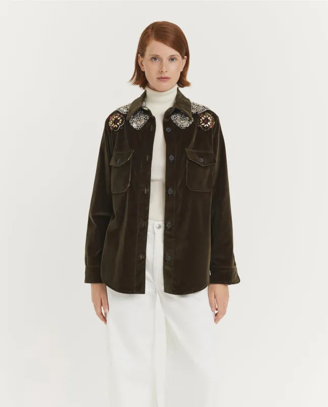 Geborduurd Boyfriend Jack - Groen sold by Pauw Amsterdam