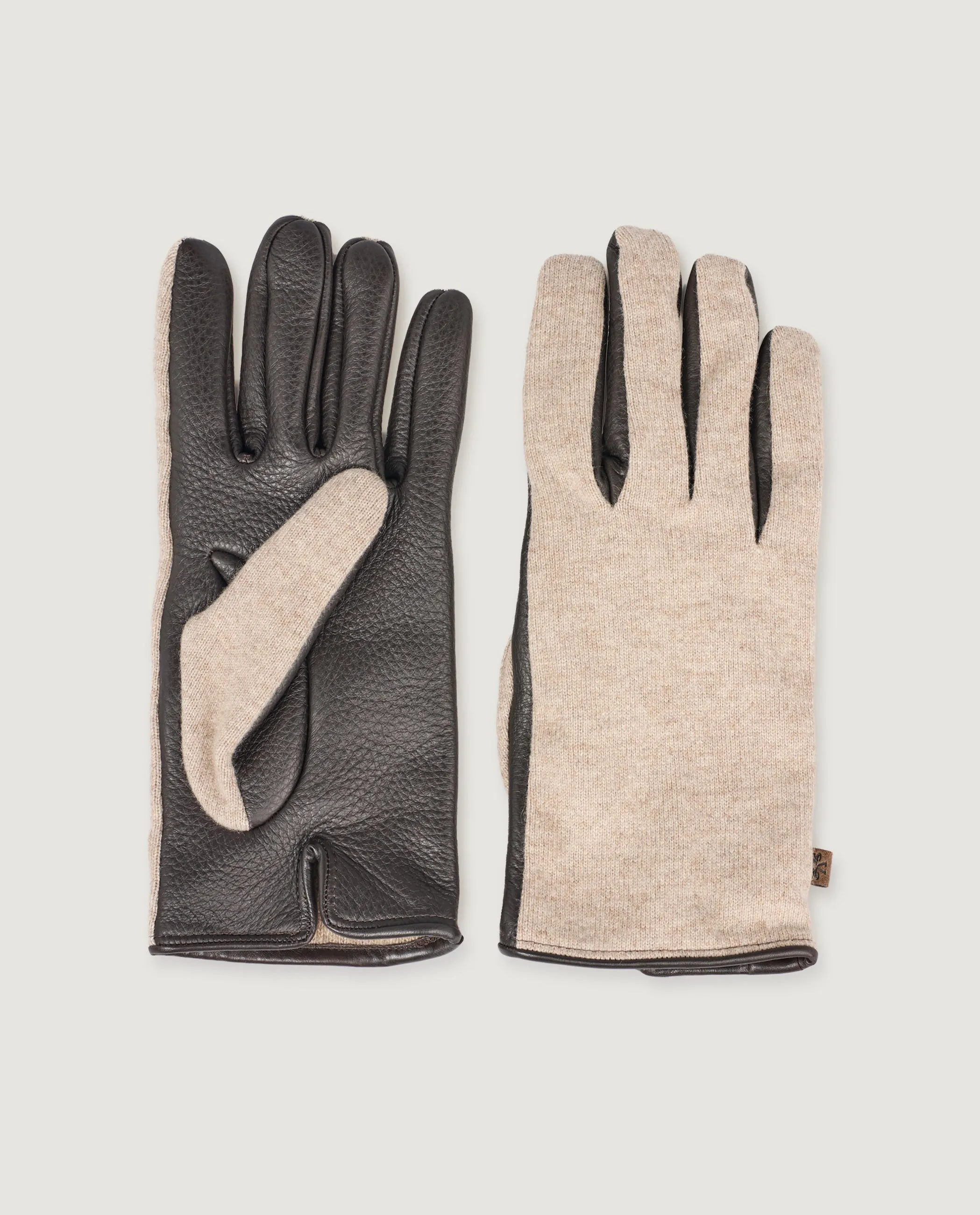 Leer Cashmere Handschoenen - Lichtbruin sold by Pauw Amsterdam