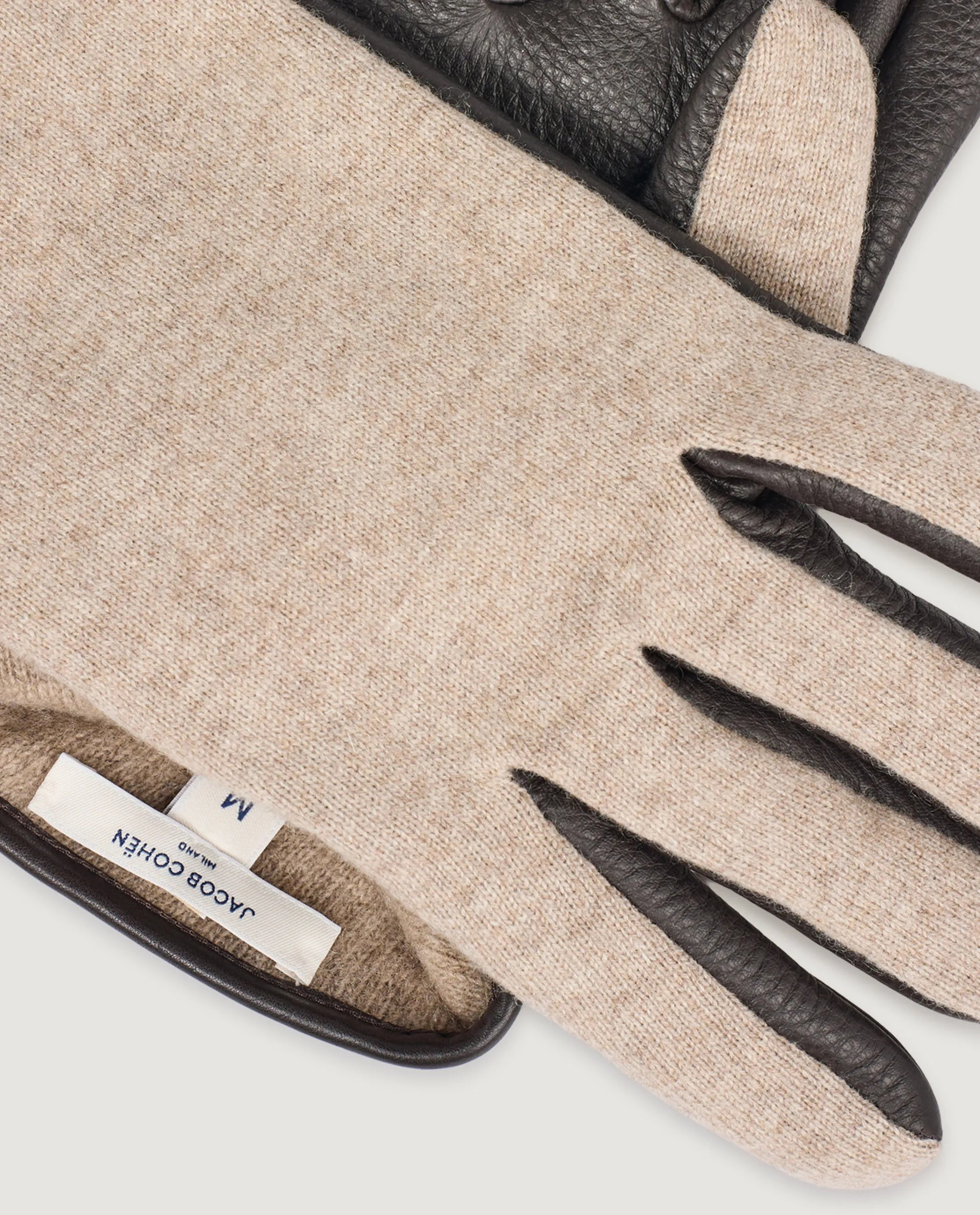 Leer Cashmere Handschoenen - Lichtbruin sold by Pauw Amsterdam product image thumbnail 3