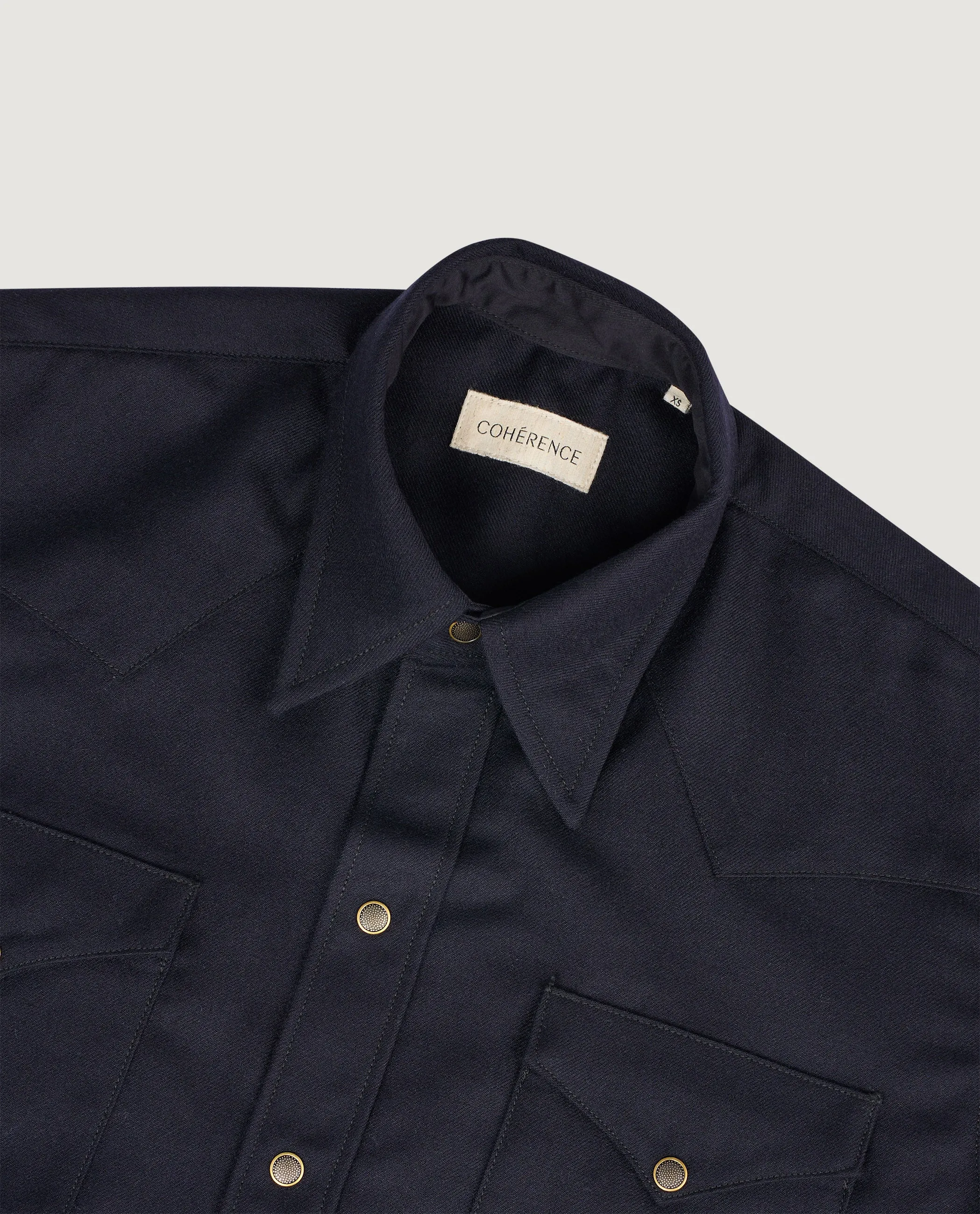 Wollen Abiquiu Shirt - Donkerblauw sold by Pauw Amsterdam product image thumbnail 3