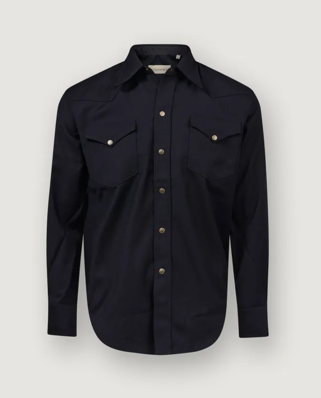 Wollen Abiquiu Shirt - Donkerblauw sold by Pauw Amsterdam