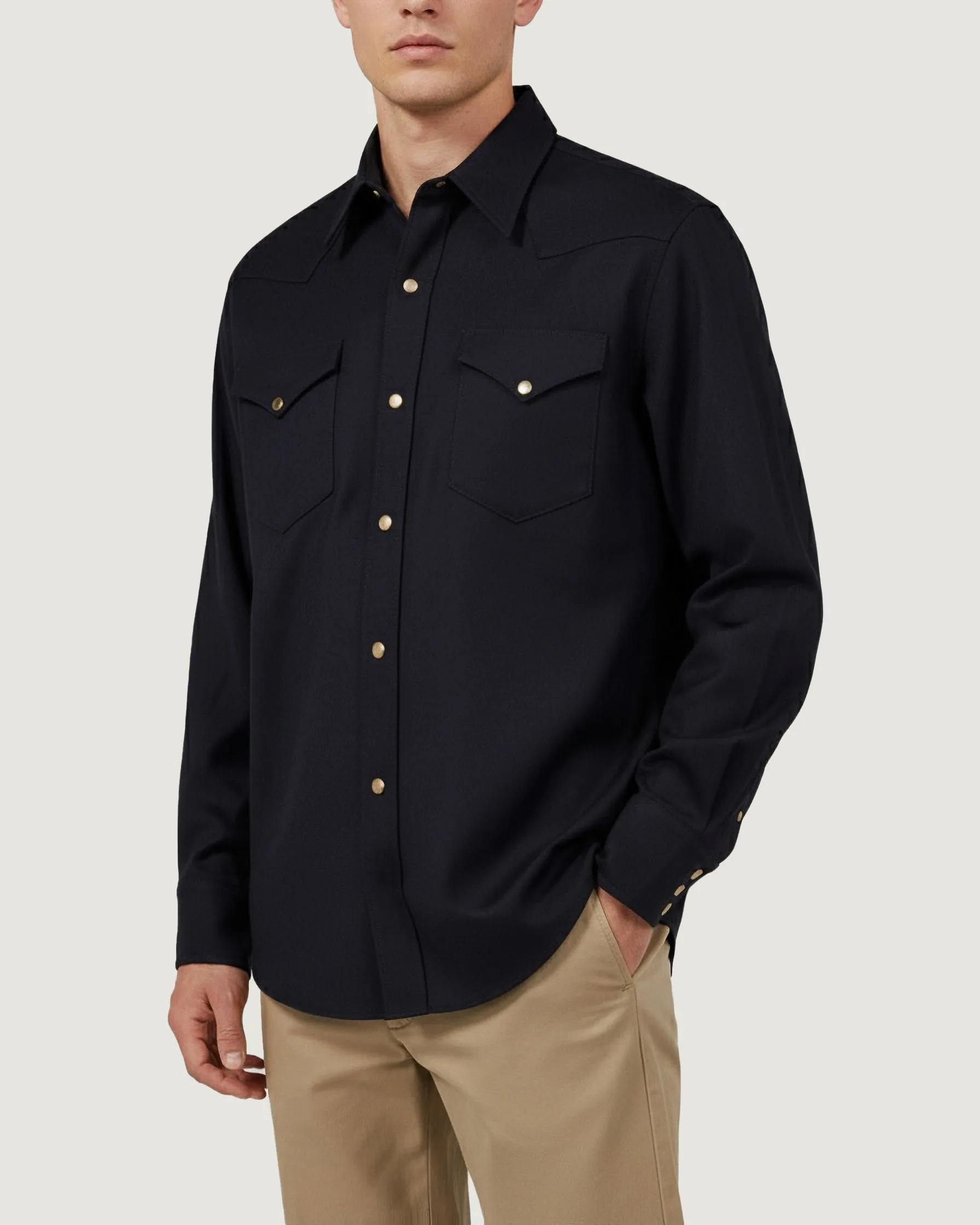 Wollen Abiquiu Shirt - Donkerblauw sold by Pauw Amsterdam product image thumbnail 2