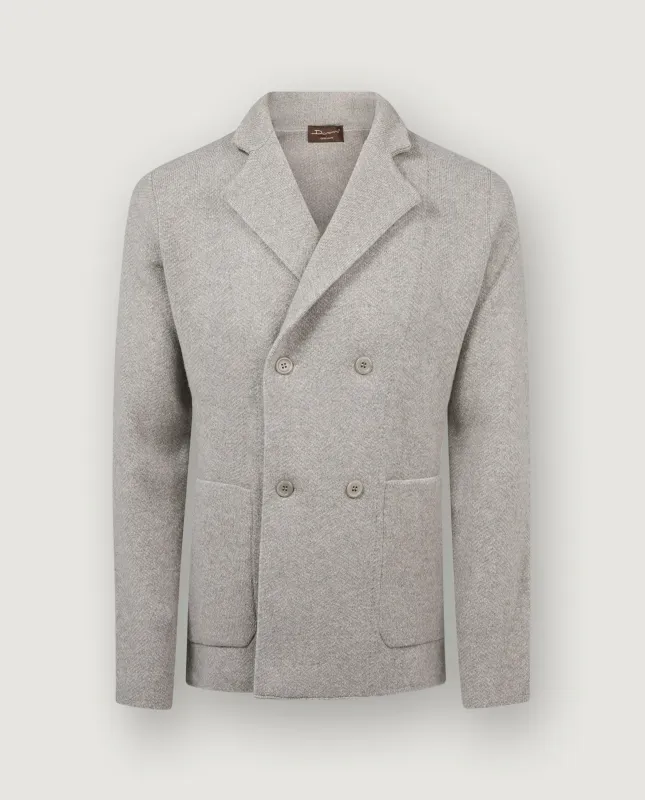 Cashmere DB Vest - Lichtgrijs sold by Pauw Amsterdam