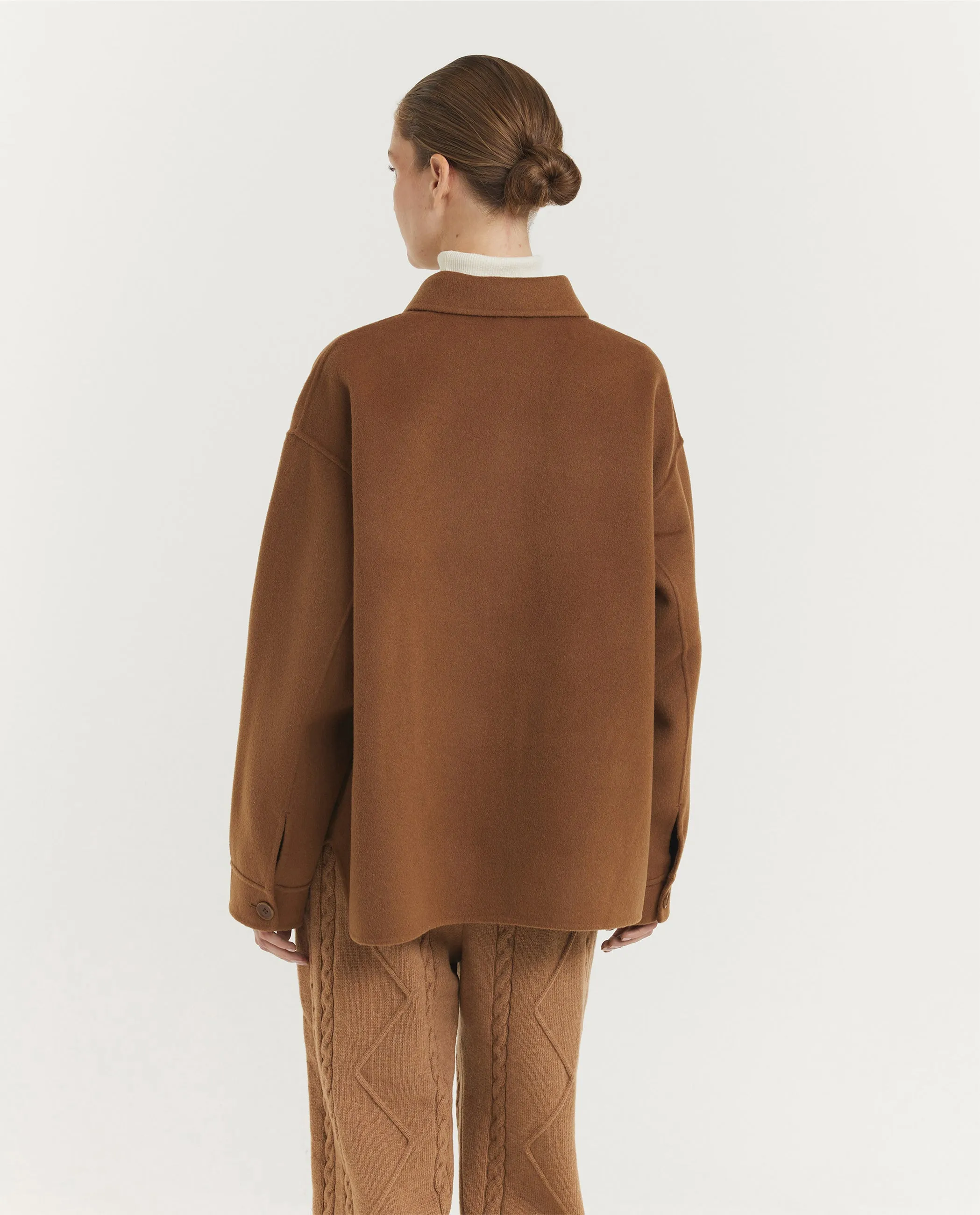 Wollen Overshirt - Lichtbruin sold by Pauw Amsterdam product image thumbnail 5