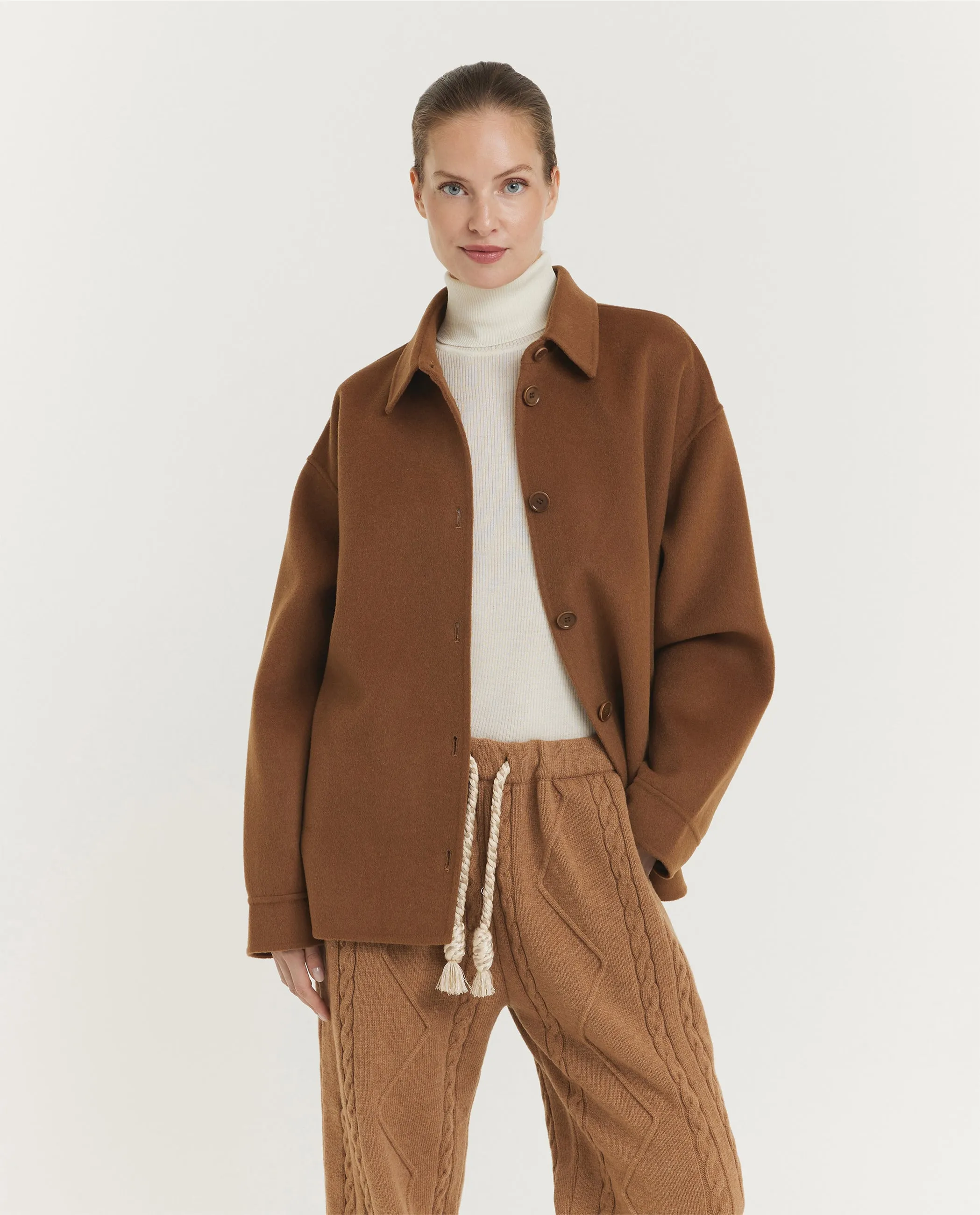 Wollen Overshirt - Lichtbruin sold by Pauw Amsterdam