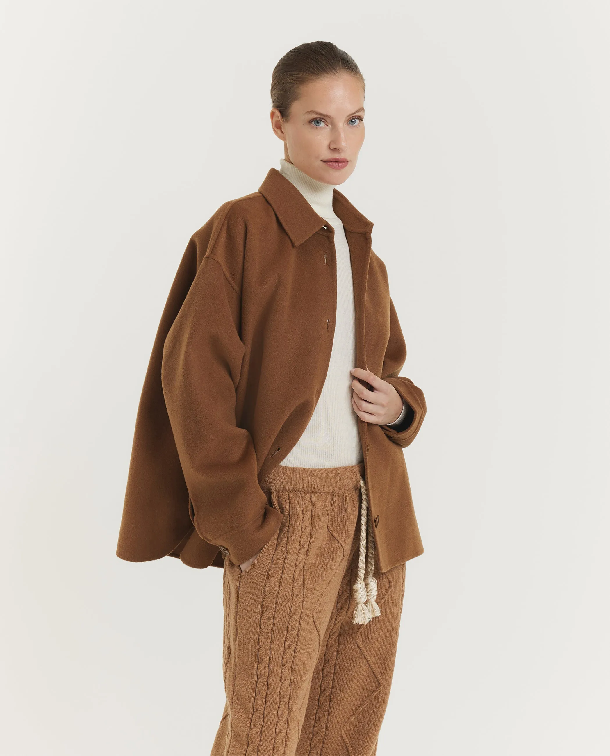 Wollen Overshirt - Lichtbruin sold by Pauw Amsterdam product image thumbnail 4