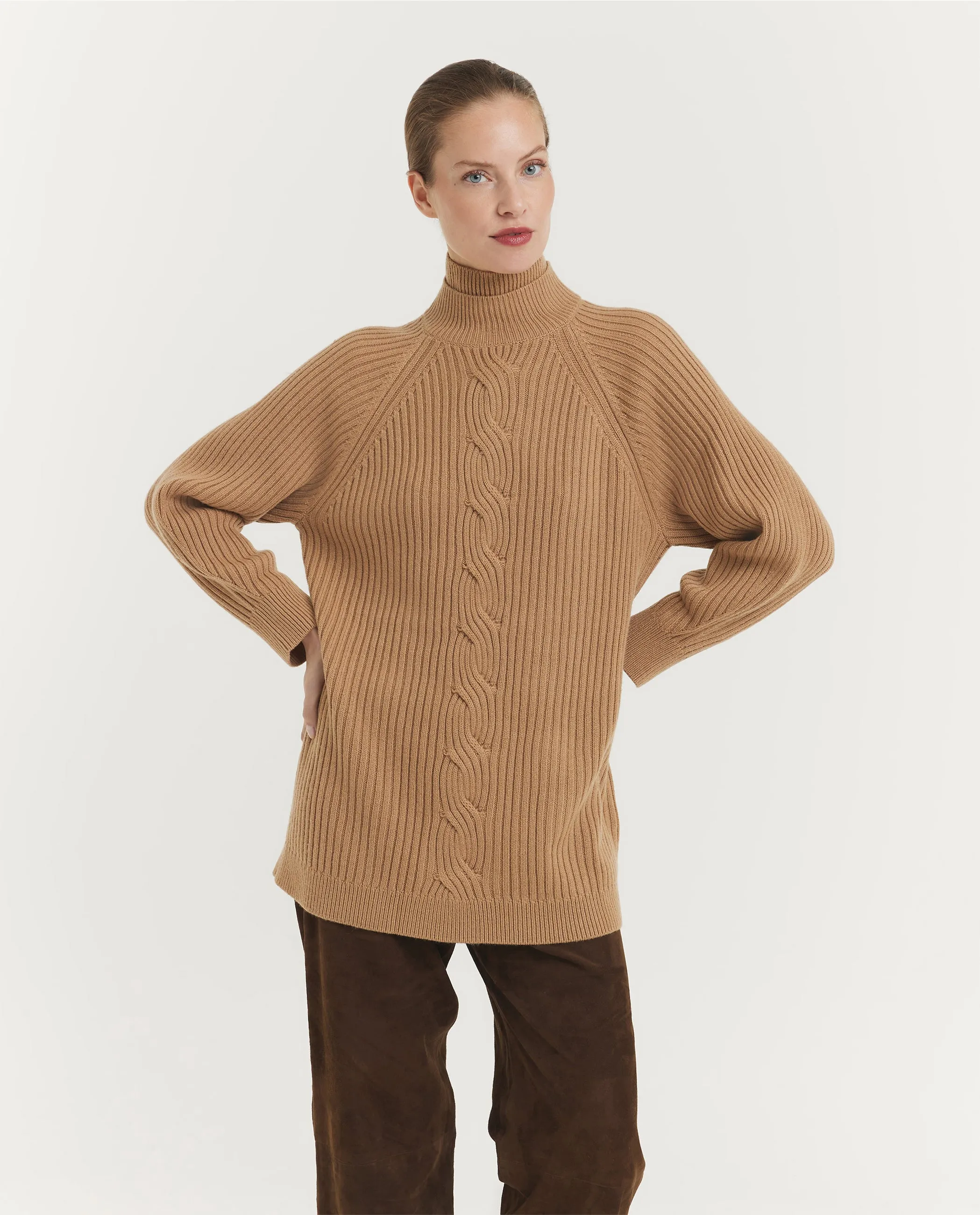 Wol Cashmere Alcazar Trui - Lichtbruin sold by Pauw Amsterdam