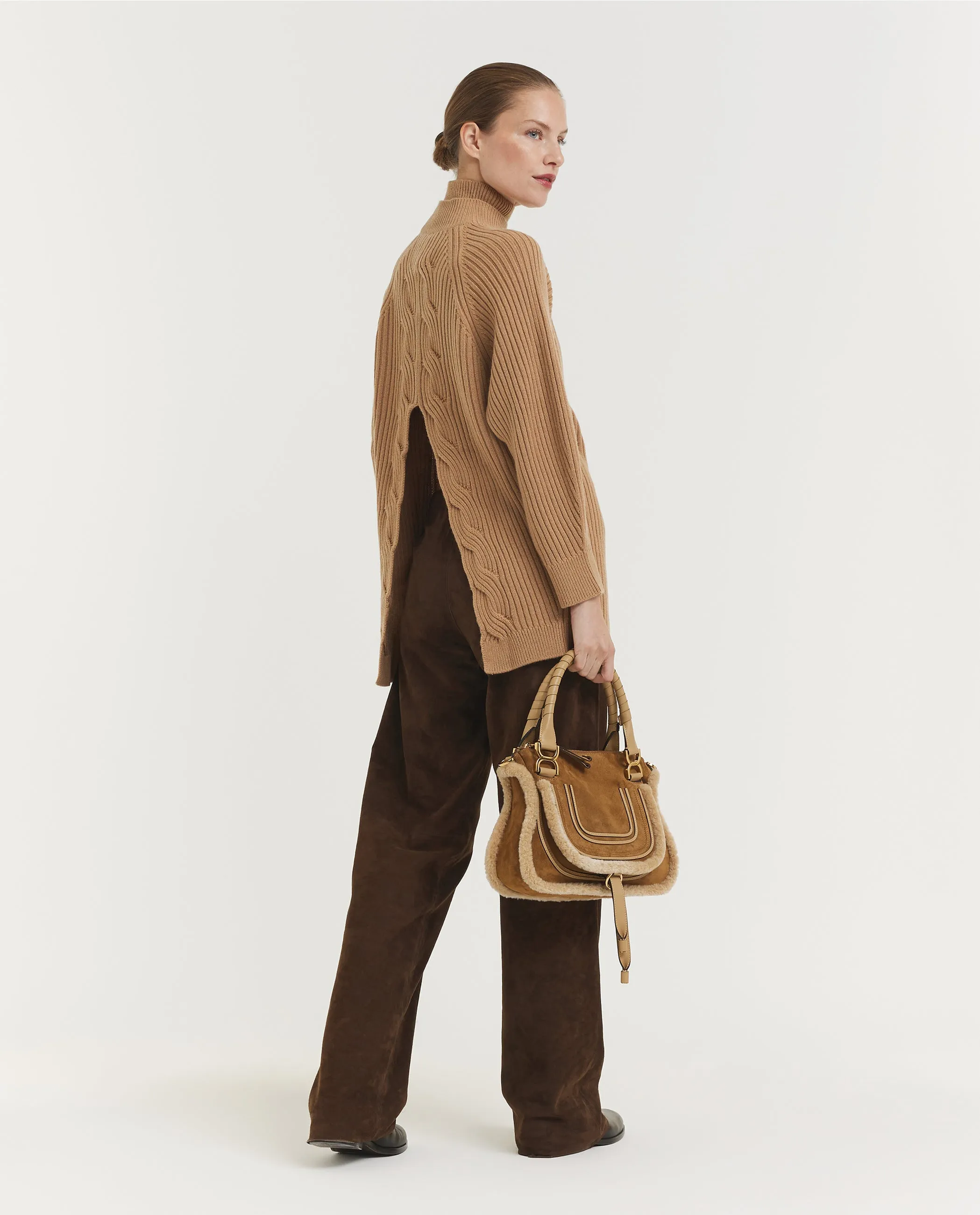 Wol Cashmere Alcazar Trui - Lichtbruin sold by Pauw Amsterdam product image thumbnail 3