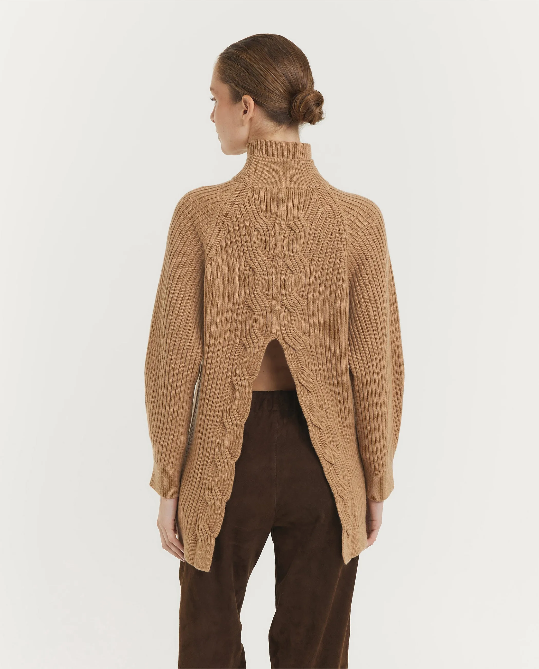 Wol Cashmere Alcazar Trui - Lichtbruin sold by Pauw Amsterdam product image thumbnail 5