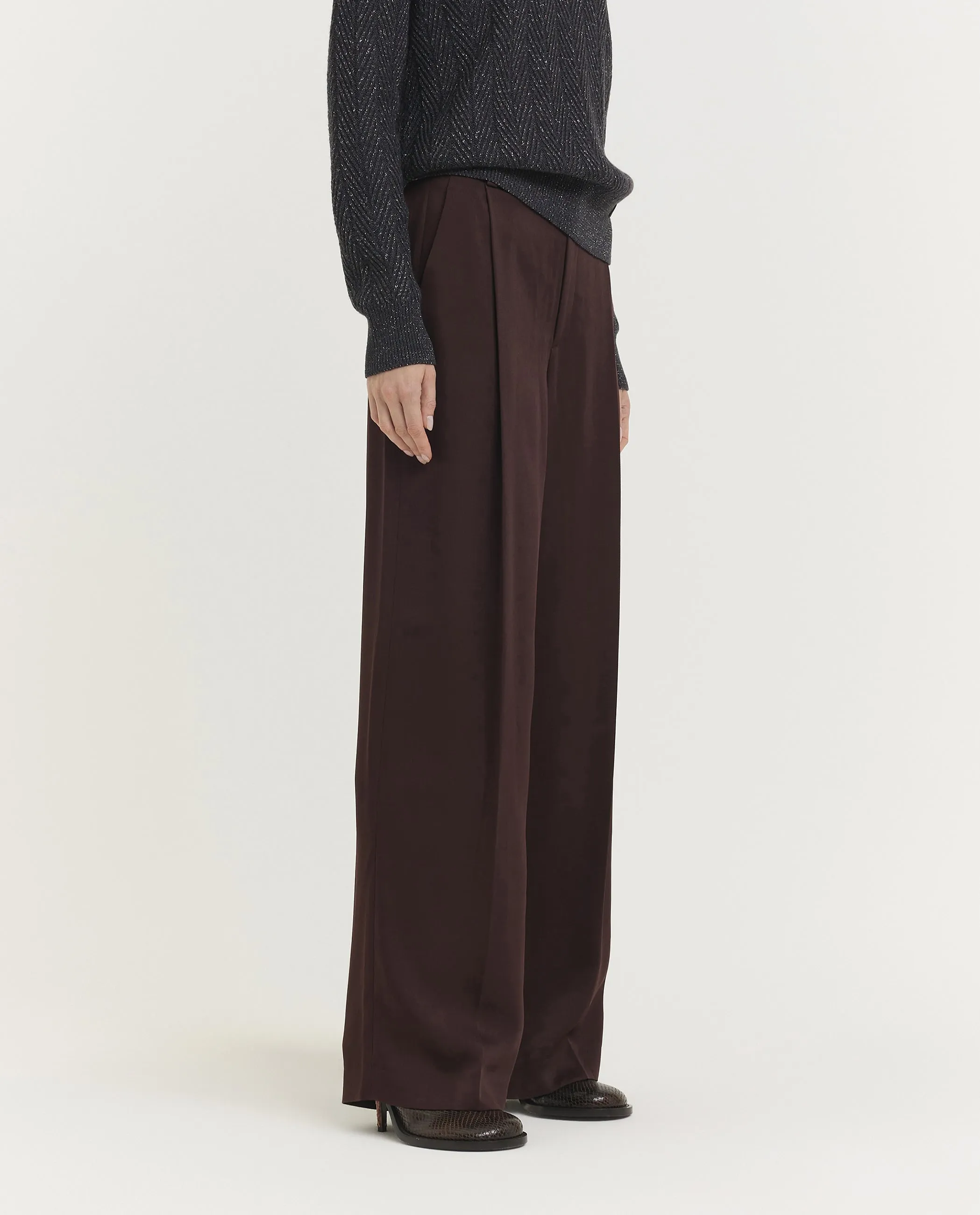 Wijde Geplooide Pantalon - Paars sold by Pauw Amsterdam product image thumbnail 3