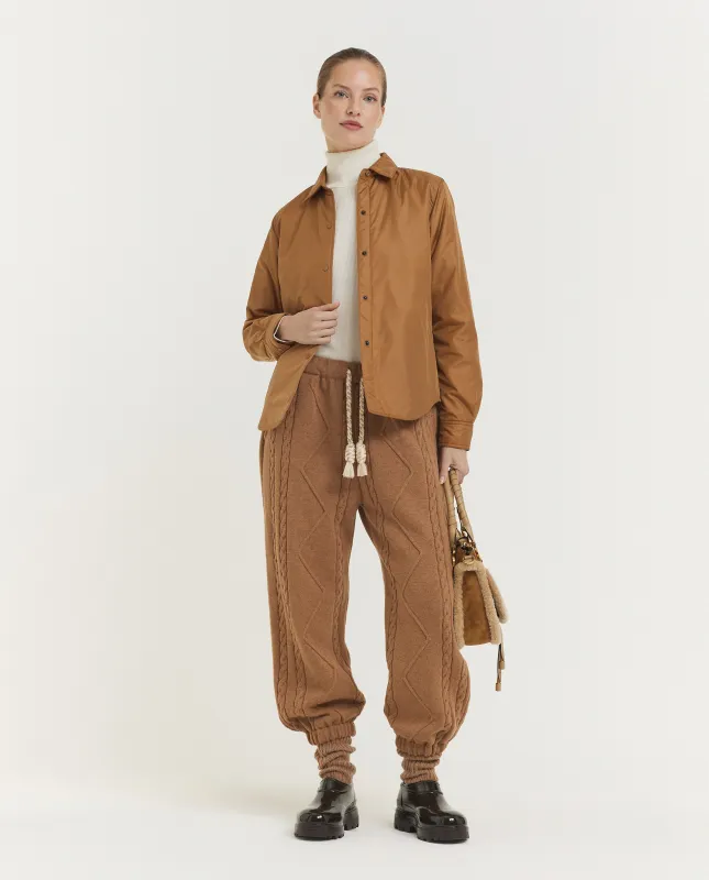 Essential Wollen Kabel Jogger - Lichtbruin sold by Pauw Amsterdam