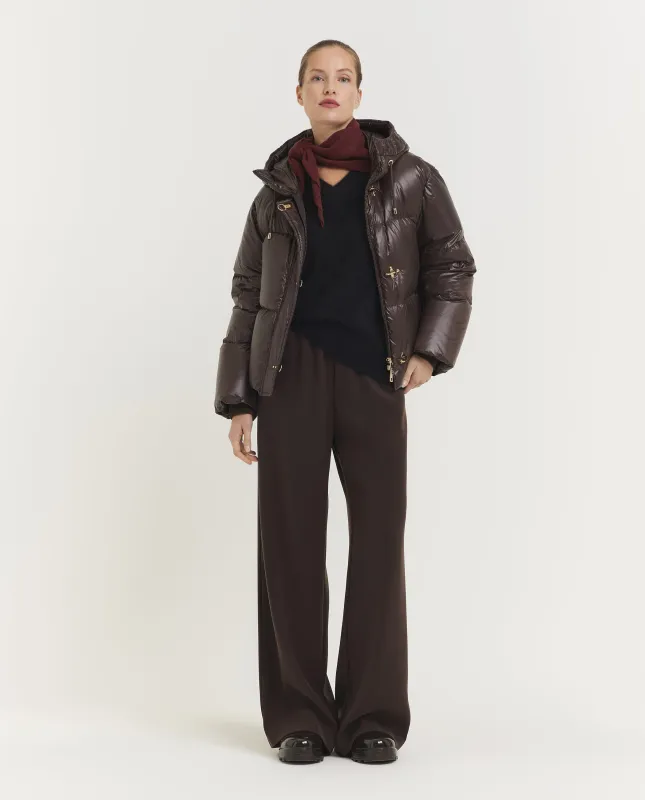 Matte Crepe Satin Broek - Bruin sold by Pauw Amsterdam