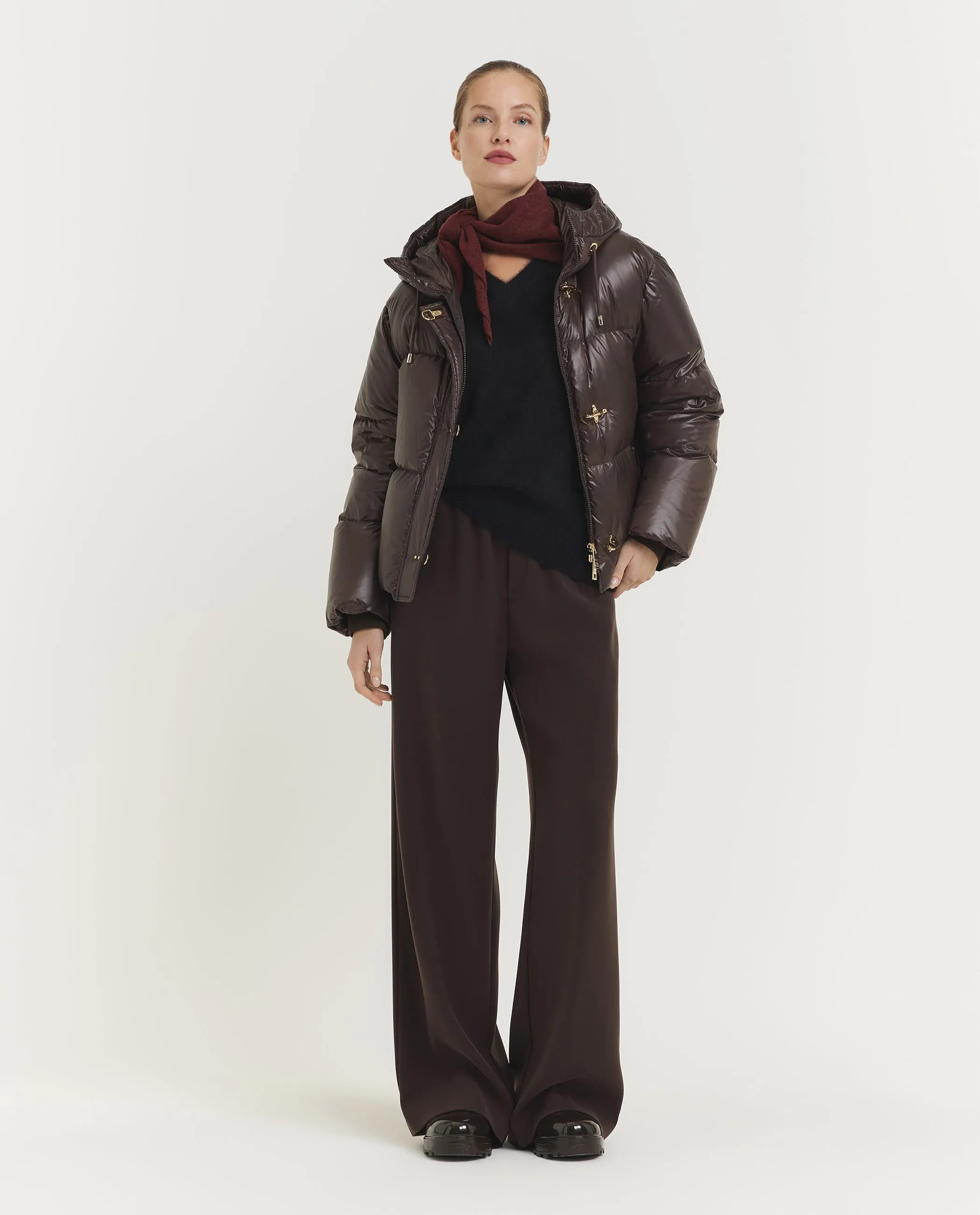 Matte Crepe Satin Broek - Bruin sold by Pauw Amsterdam