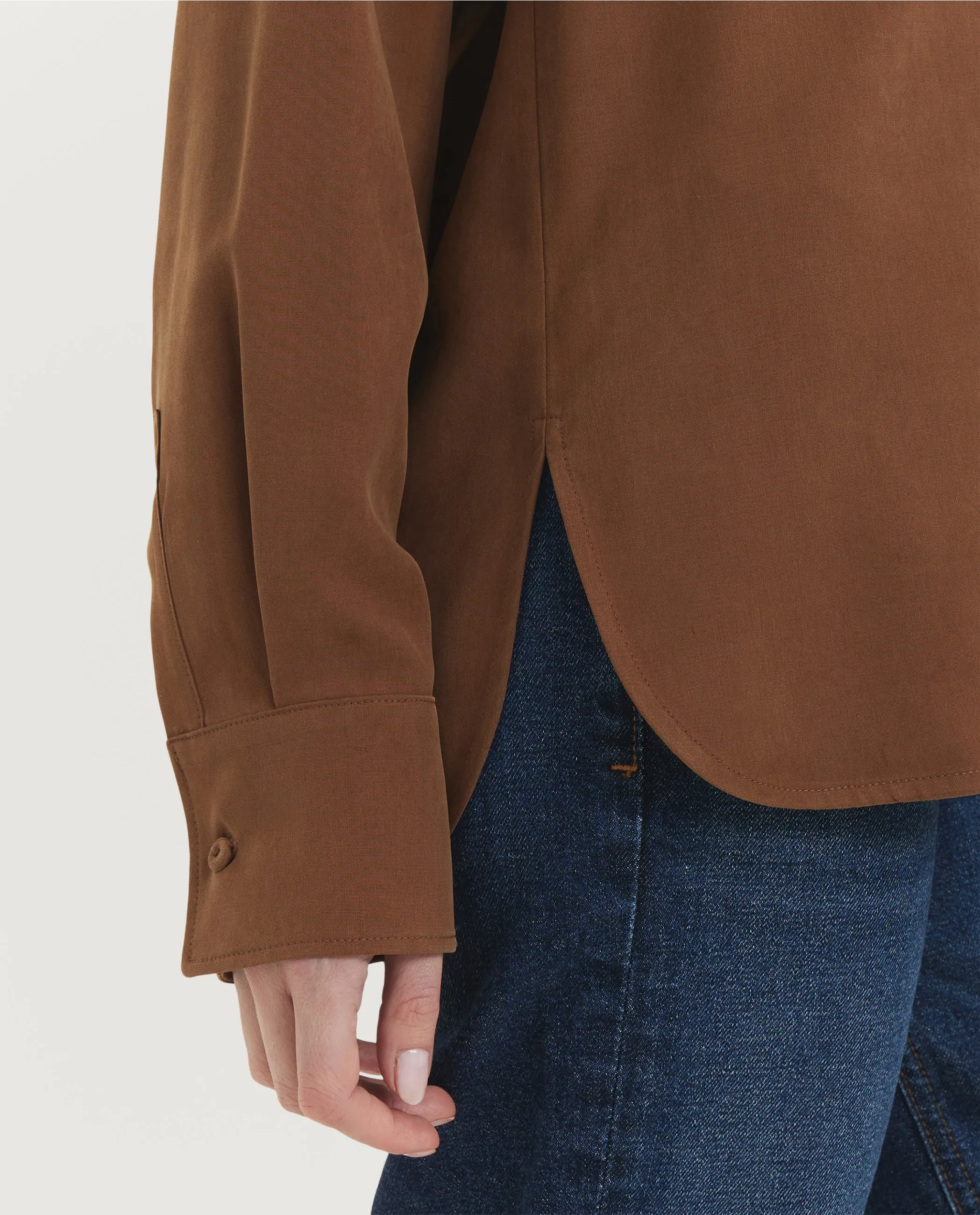 Zijden Mirko Blouse - Bruin sold by Pauw Amsterdam product image thumbnail 5