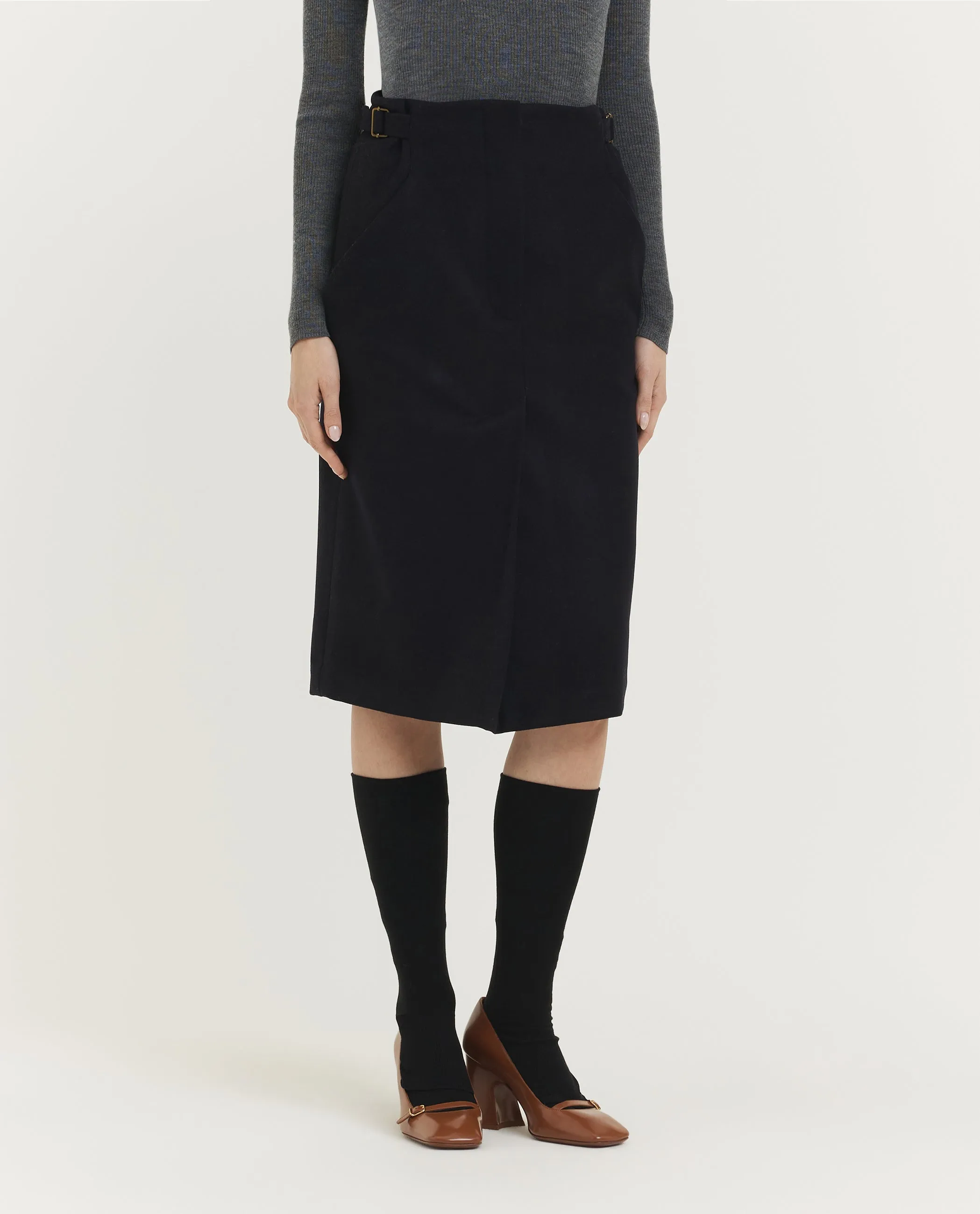 Wollen Kokerrok - Donkerblauw sold by Pauw Amsterdam product image thumbnail 2