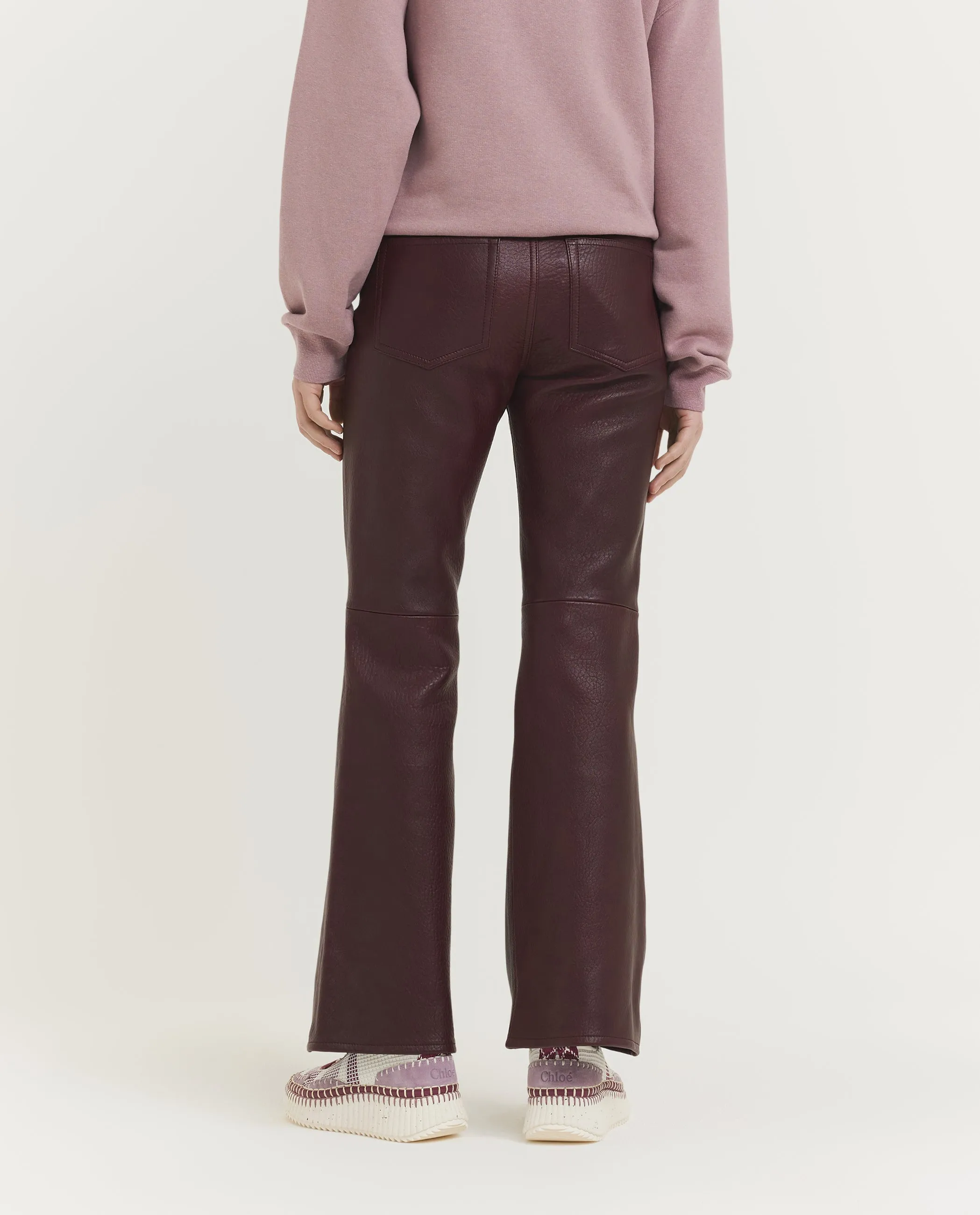 Leren Flare Broek - Rood sold by Pauw Amsterdam product image thumbnail 4