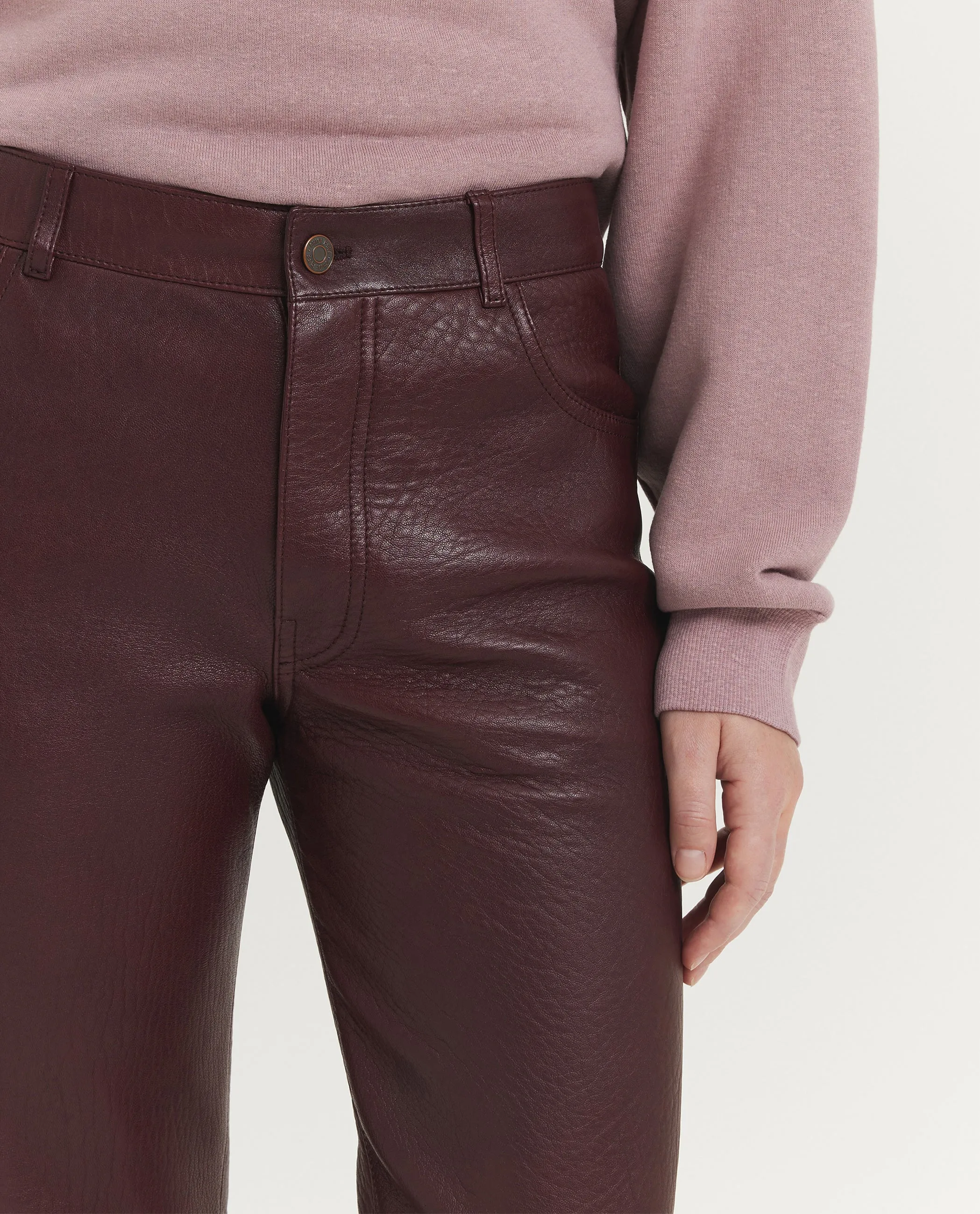 Leren Flare Broek - Rood sold by Pauw Amsterdam product image thumbnail 5