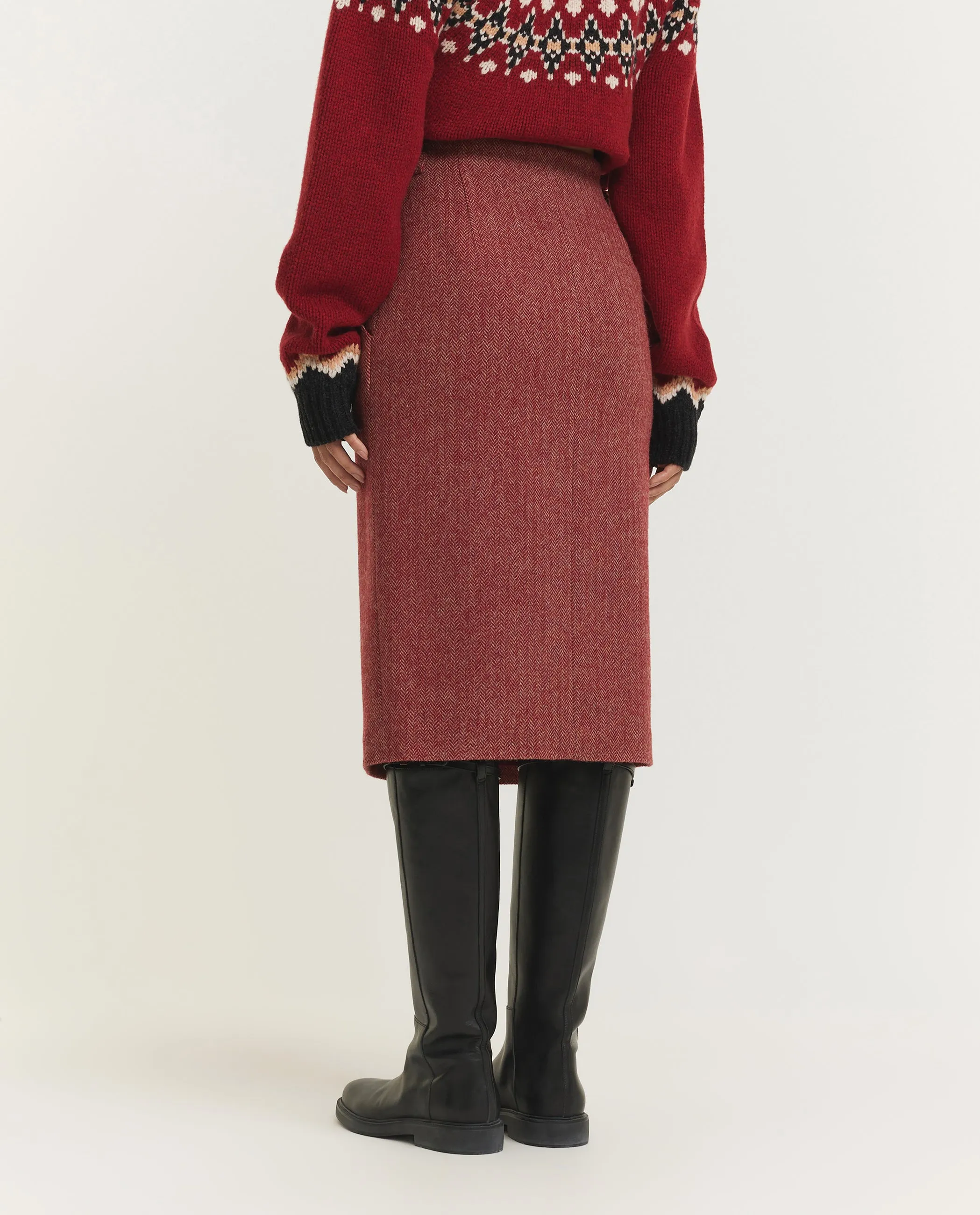 Wollen Kokerrok - Rood sold by Pauw Amsterdam product image thumbnail 4