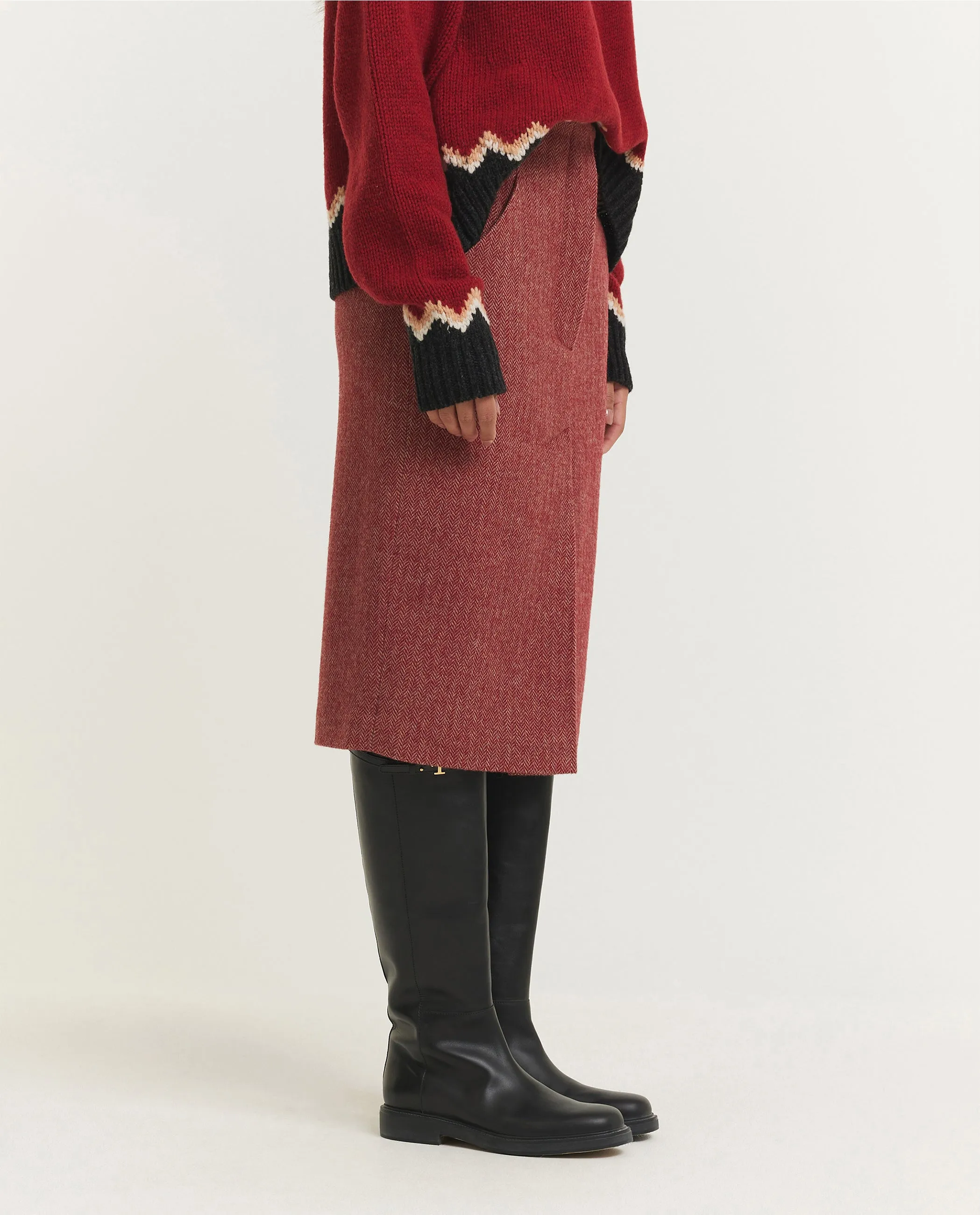 Wollen Kokerrok - Rood sold by Pauw Amsterdam product image thumbnail 3