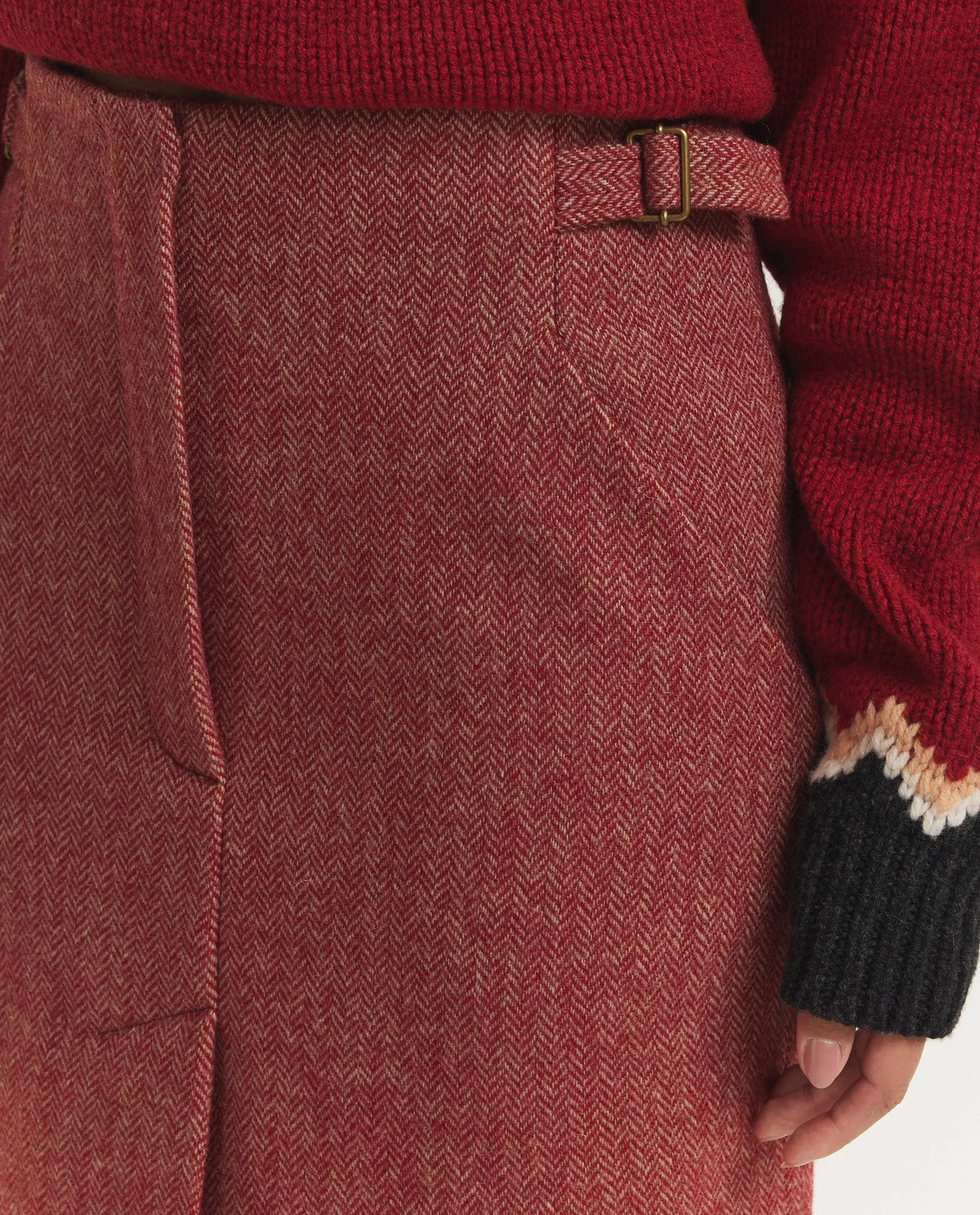 Wollen Kokerrok - Rood sold by Pauw Amsterdam product image thumbnail 5