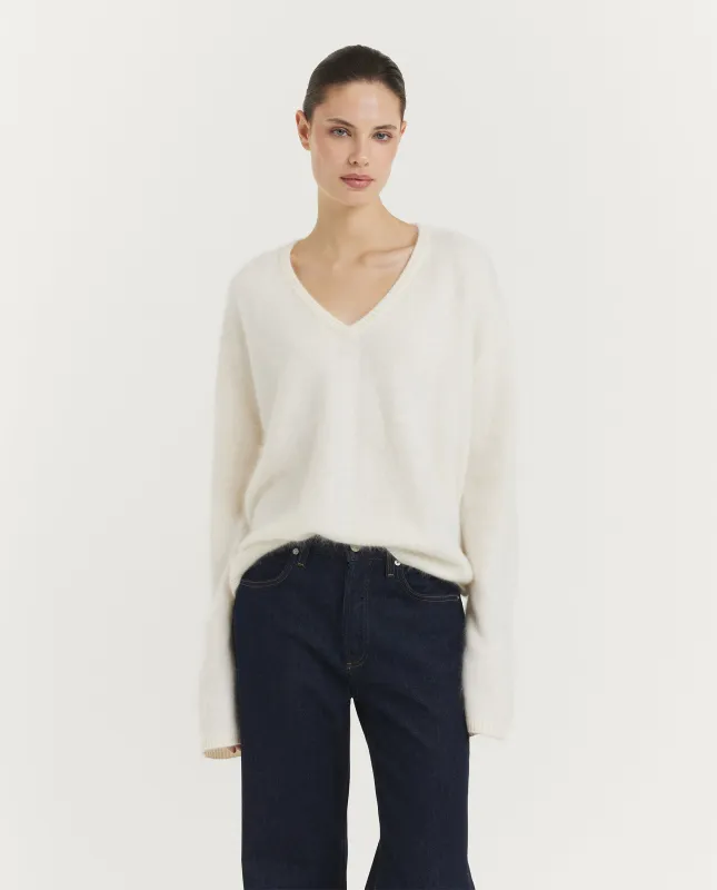 Cashmere Margareta Trui - Ecru sold by Pauw Amsterdam