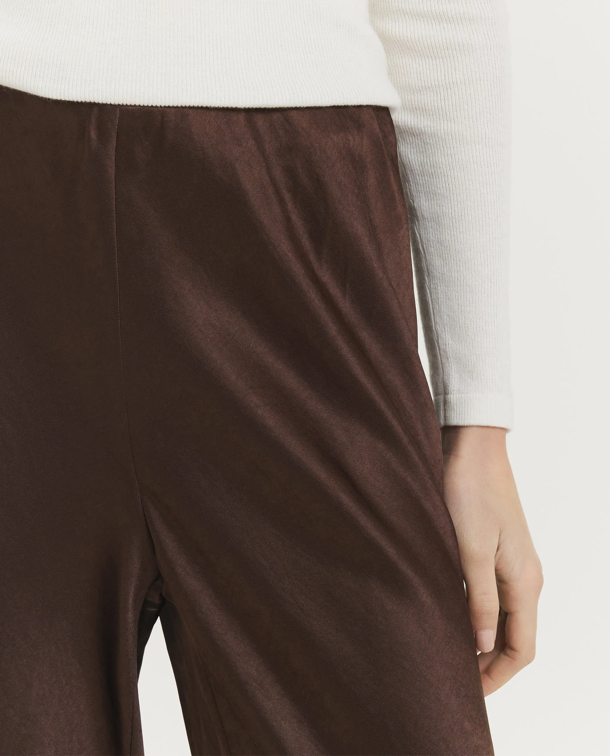 Wijde Satijnen Broek - Bruin sold by Pauw Amsterdam product image thumbnail 5