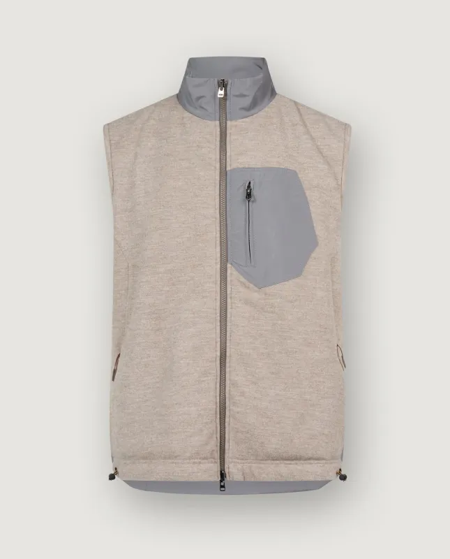 Padded Explorer Bodywarmer - Lichtbruin sold by Pauw Amsterdam