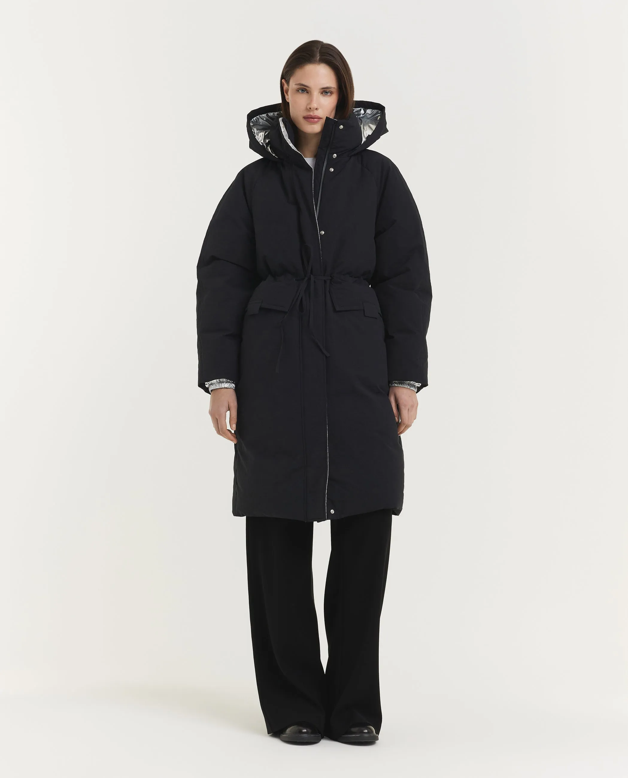 Lace Up Parka - Zwart sold by Pauw Amsterdam product image thumbnail 3