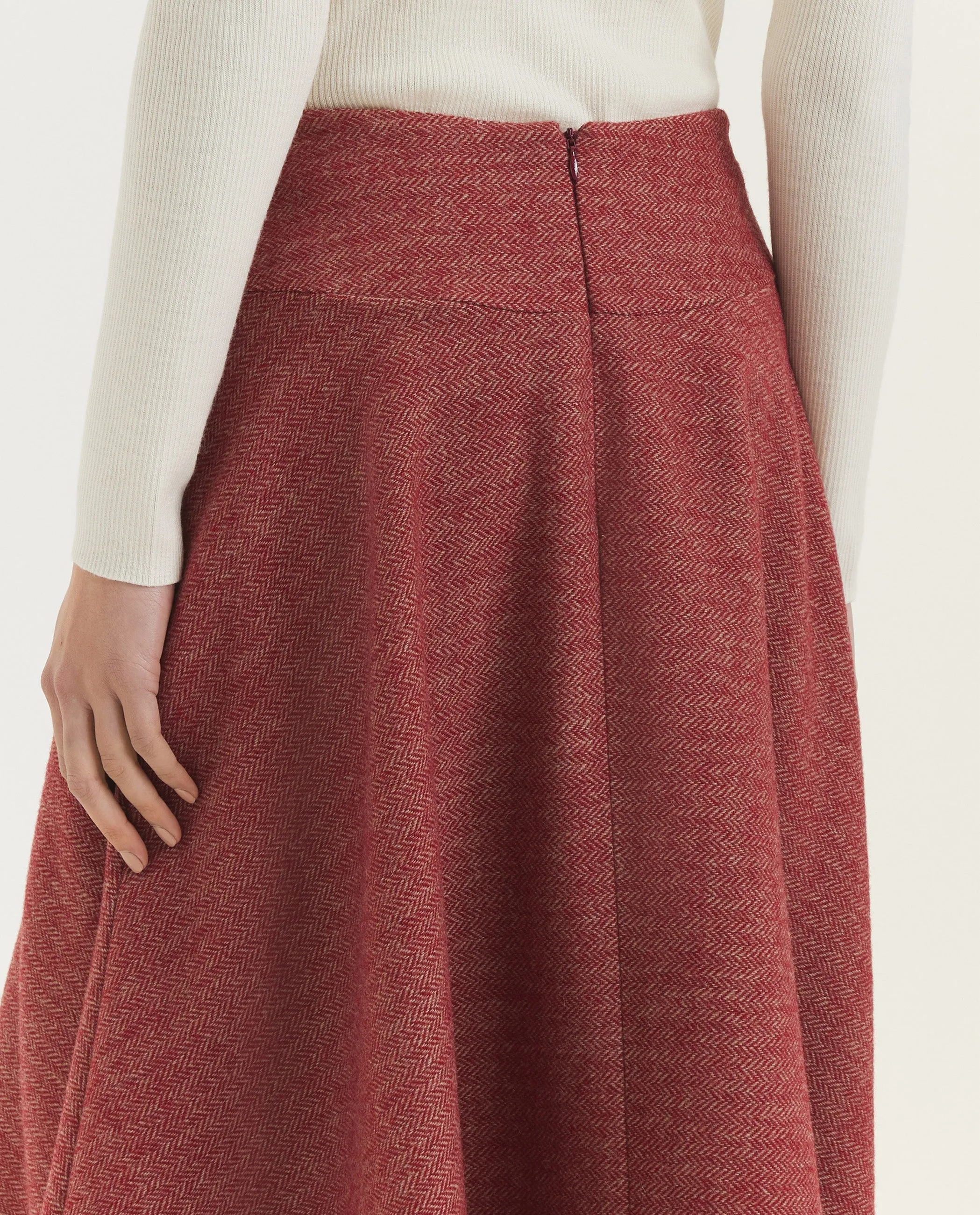 Wollen Midi Rok - Rood sold by Pauw Amsterdam product image thumbnail 5