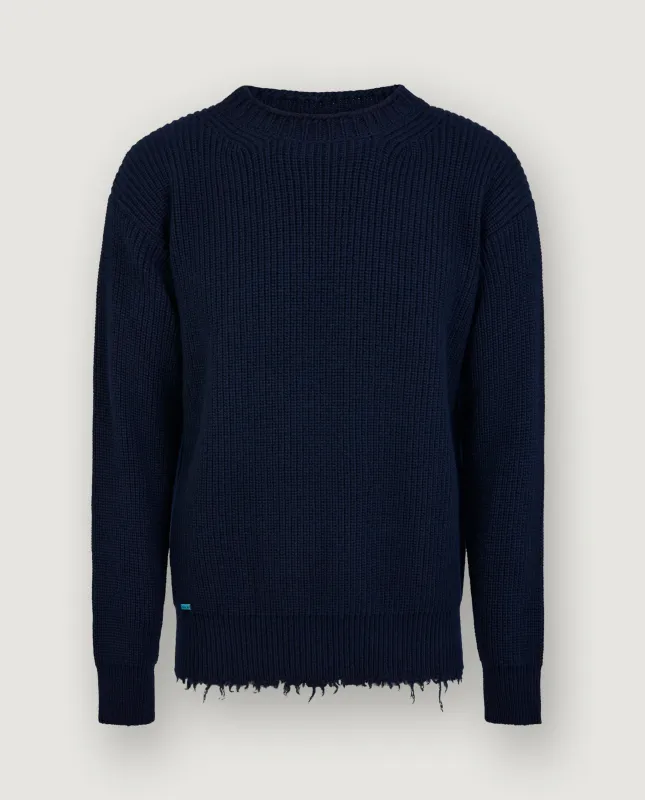 Finest Ruffle Trui - Donkerblauw sold by Pauw Amsterdam