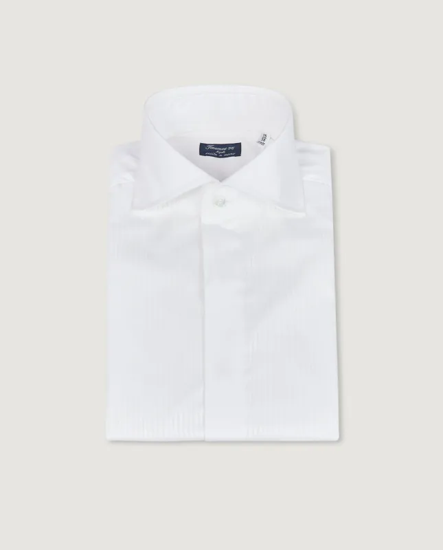 Katoenen Smoking Shirt - Wit made by Finamore