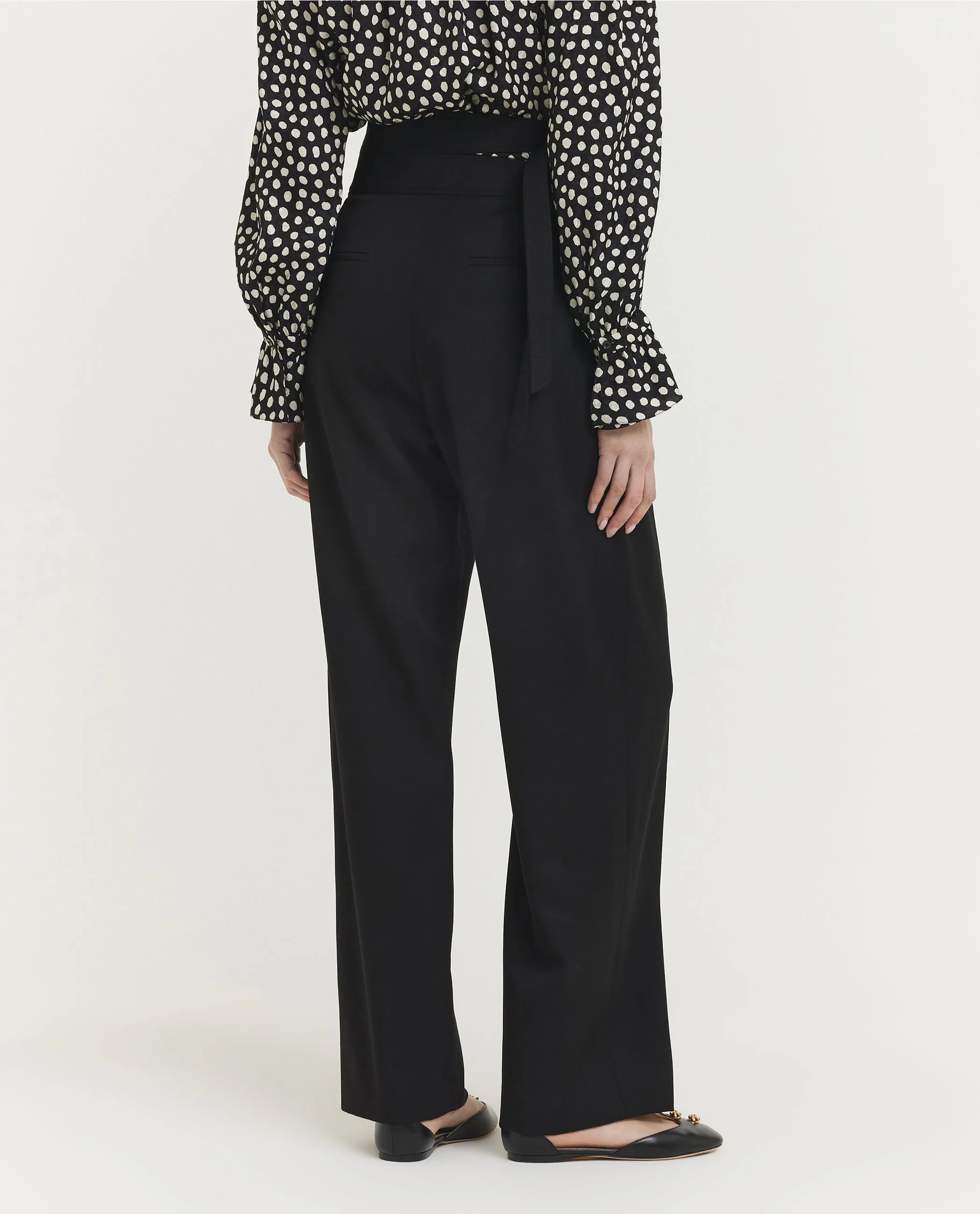 Wollen Geplooide Pantalon - Zwart sold by Pauw Amsterdam product image thumbnail 4