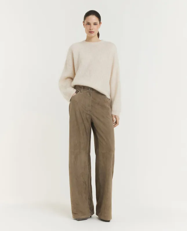 Rechte Suède Broek made by Brunello Cucinelli