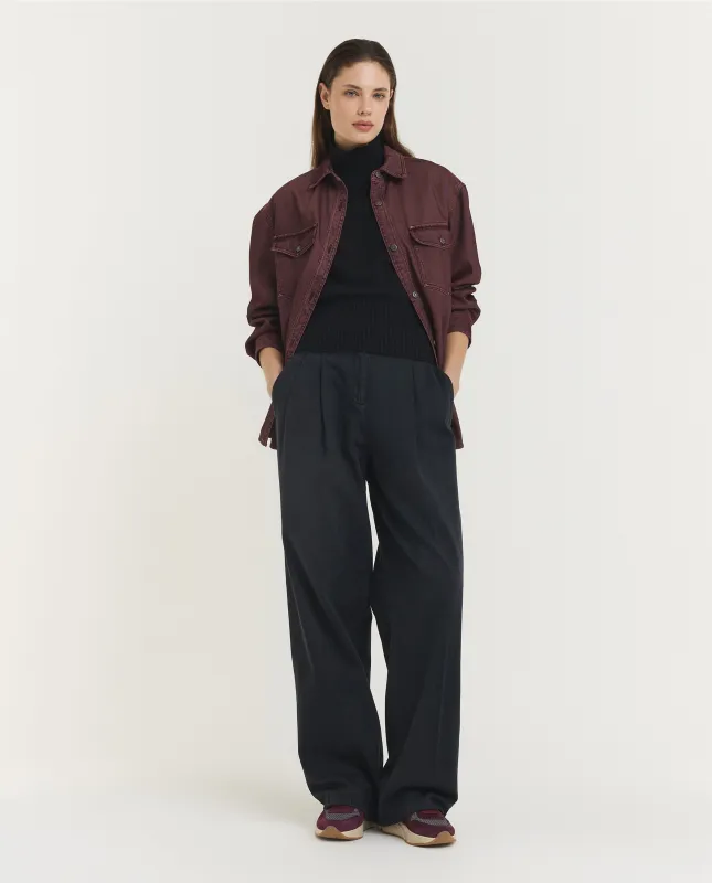 Wijde Katoenen Broek - Zwart sold by Pauw Amsterdam