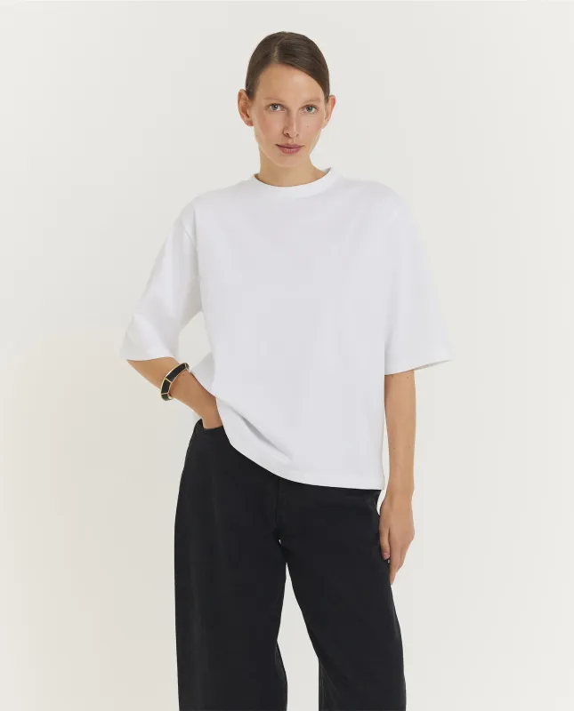 Oversized Katoenen T-Shirt - Wit sold by Pauw Amsterdam