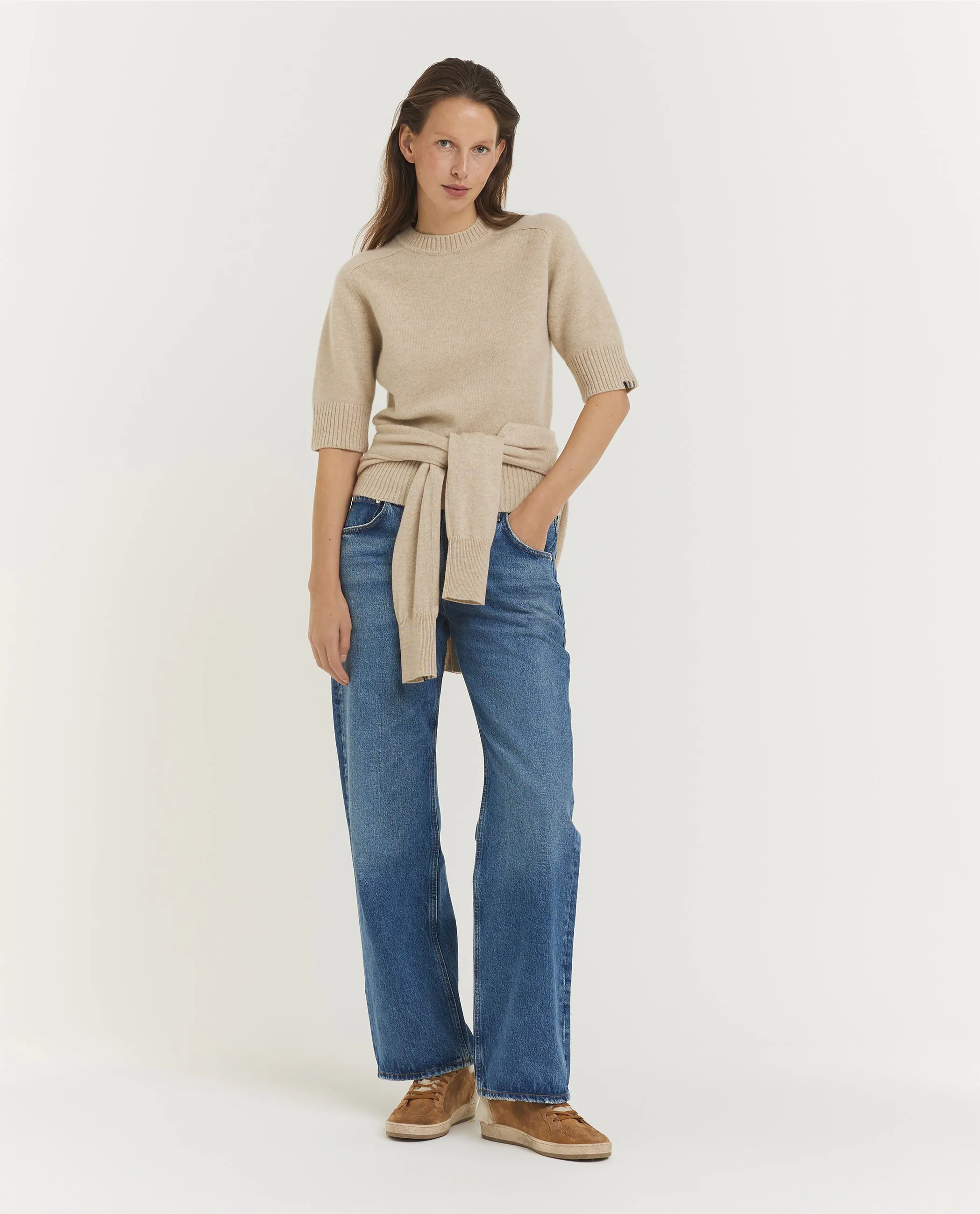 N°300 Little Cashmere Cardigan - Lichtbruin sold by Pauw Amsterdam product image thumbnail 3