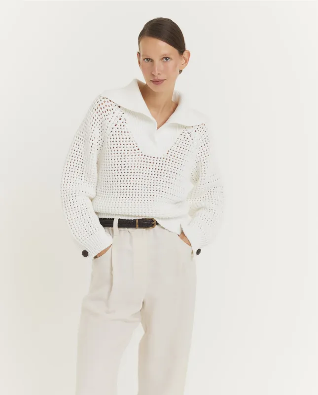 Katoenen Crochet Trui sold by Pauw Amsterdam