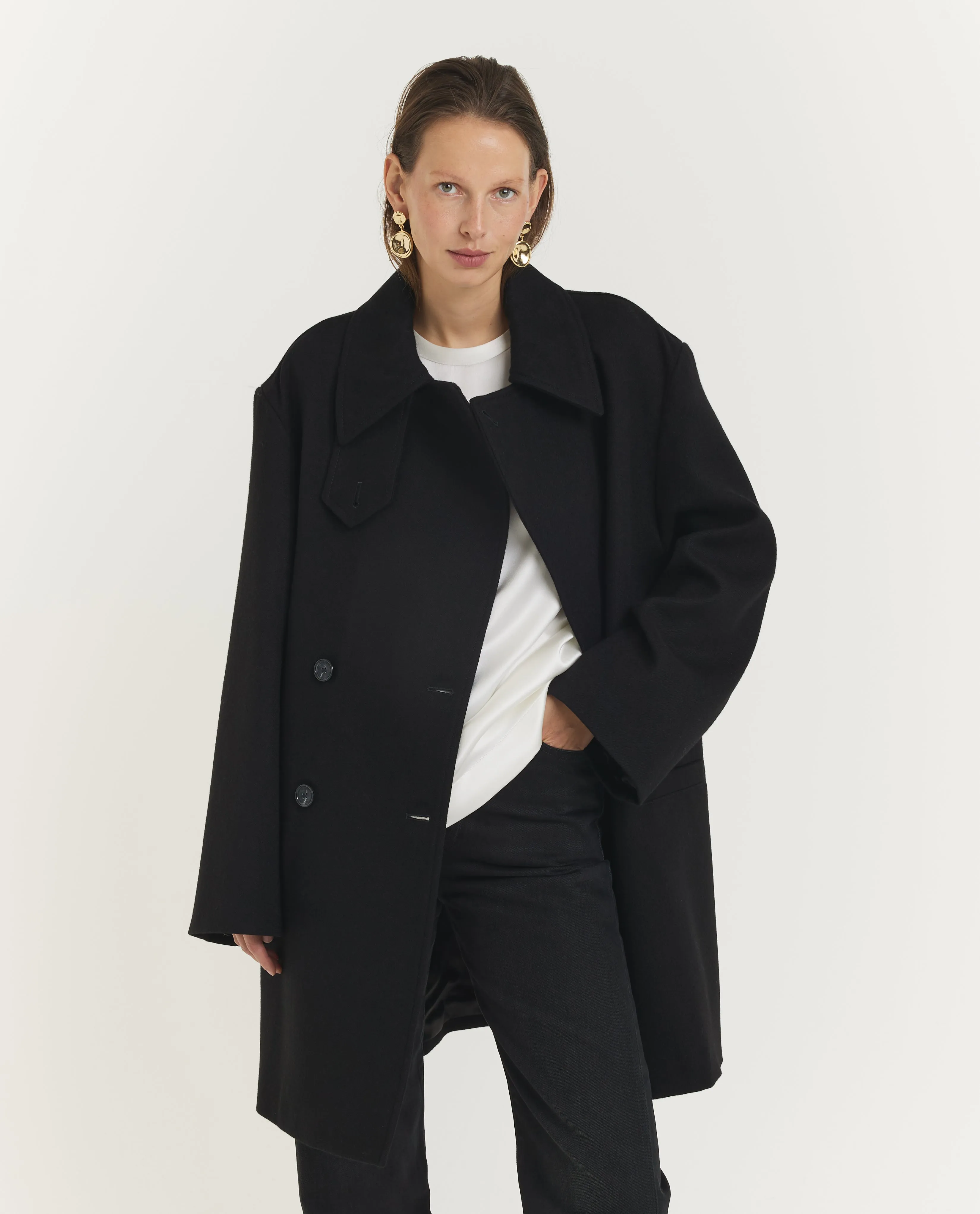 Broad Wollen Peacoat sold by Pauw Amsterdam