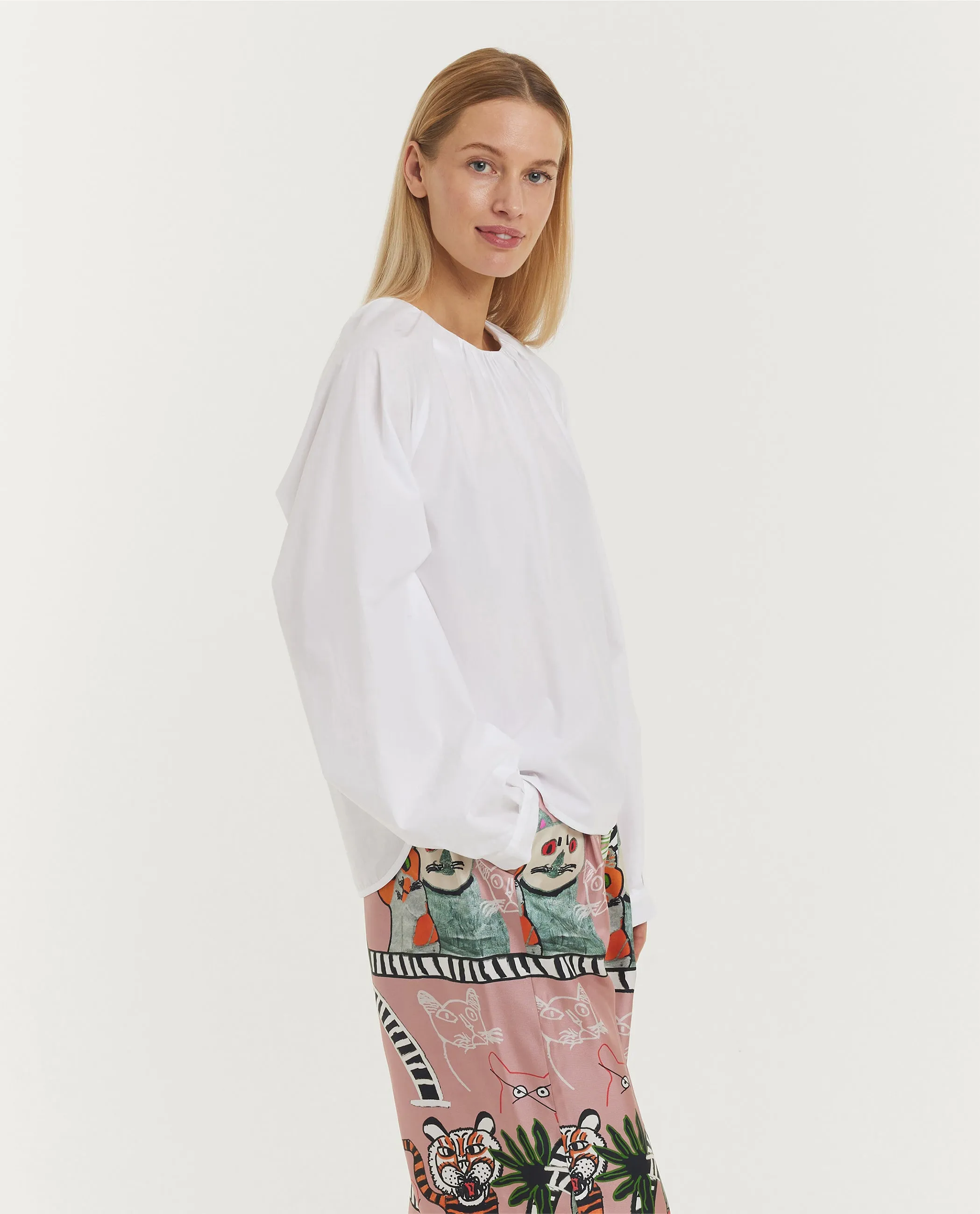 Gathered Poplin Blouse sold by Pauw Amsterdam product image thumbnail 4