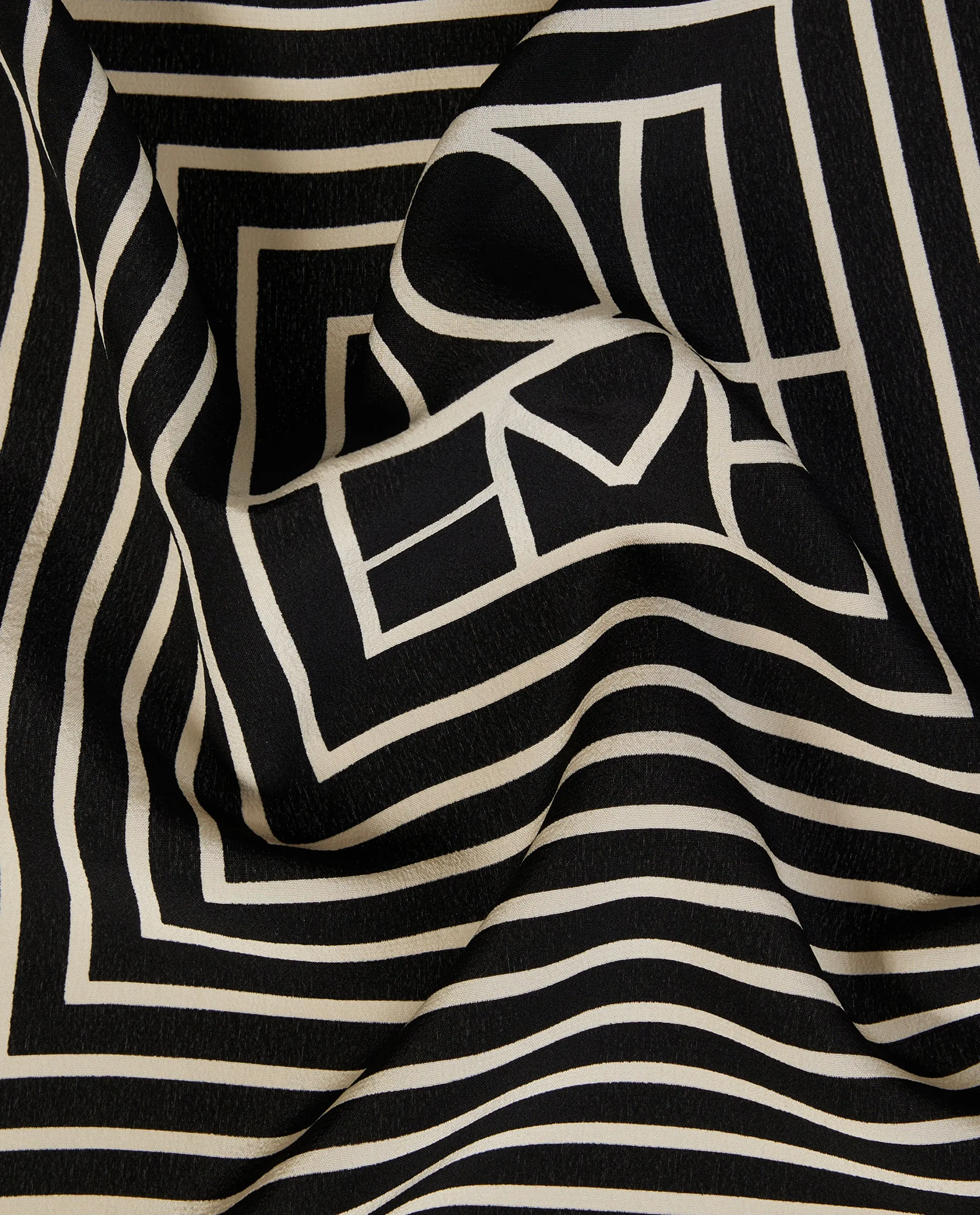 Zijden Centered Monogram Shawl - Black sold by Pauw Amsterdam product image thumbnail 4