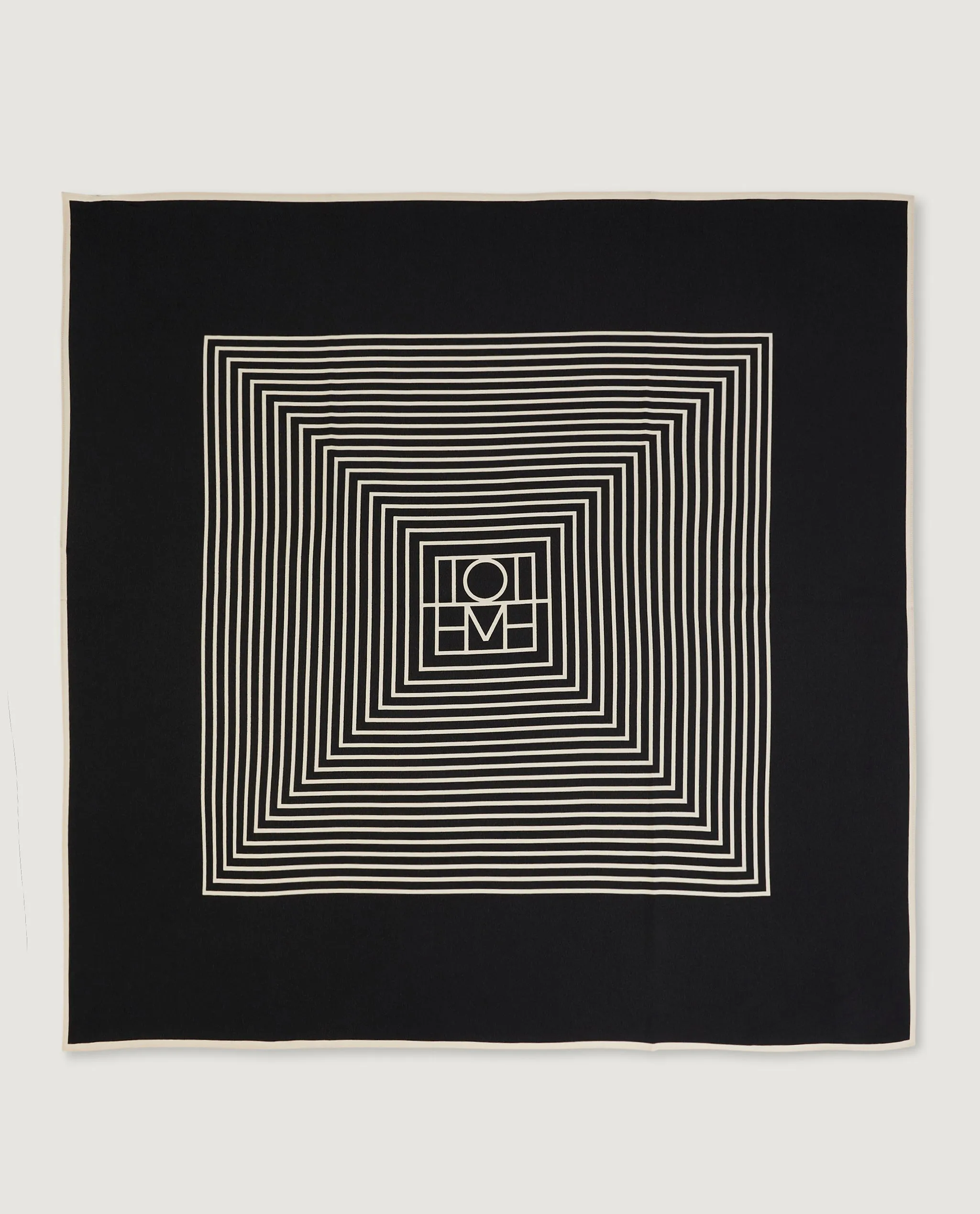 Zijden Centered Monogram Shawl - Black sold by Pauw Amsterdam product image thumbnail 5