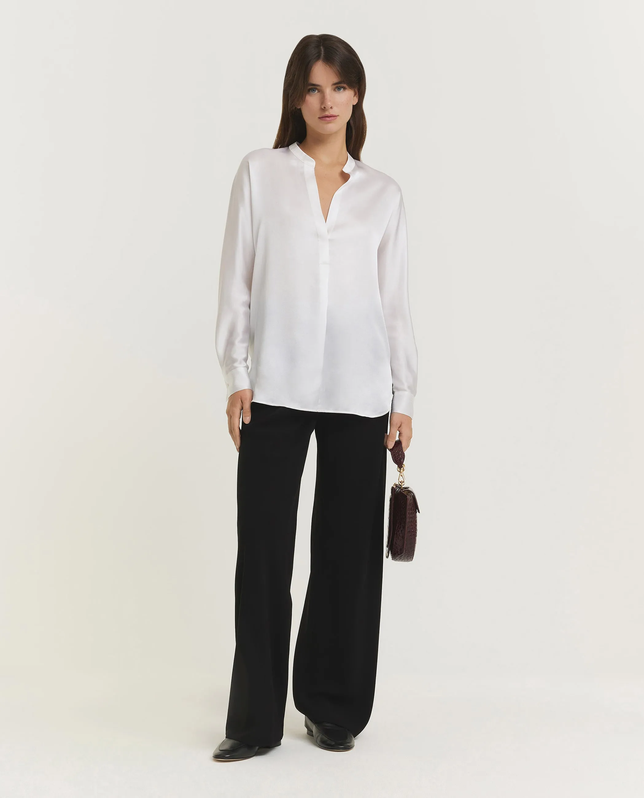Band Collar Blouse - Wit sold by Pauw Amsterdam product image thumbnail 3