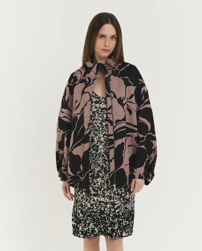 Korte Matalassé Jacquard Jas - Roze sold by Pauw Amsterdam