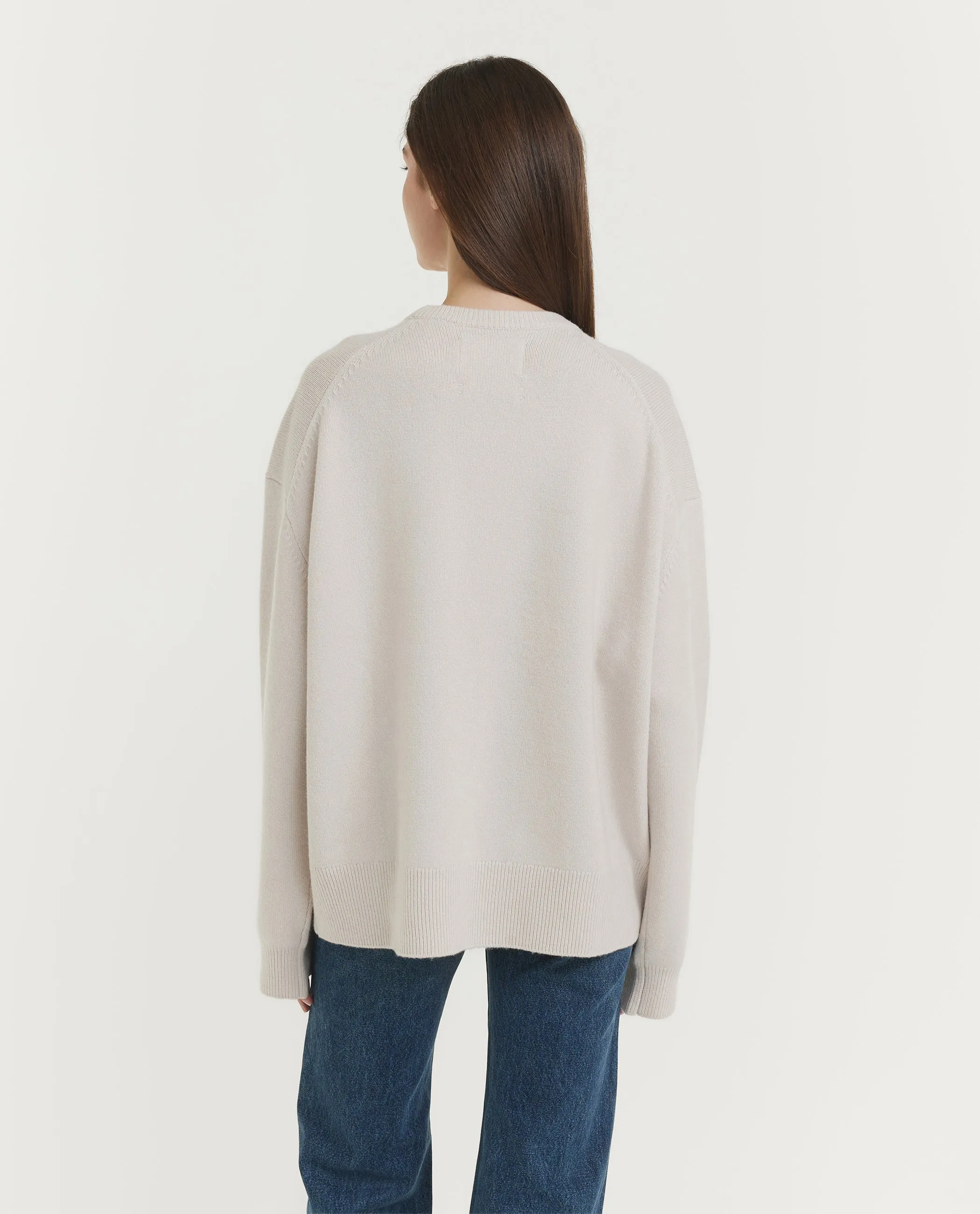 n°457 Jack Cashmere V-Neck Trui - Ecru sold by Pauw Amsterdam product image thumbnail 5