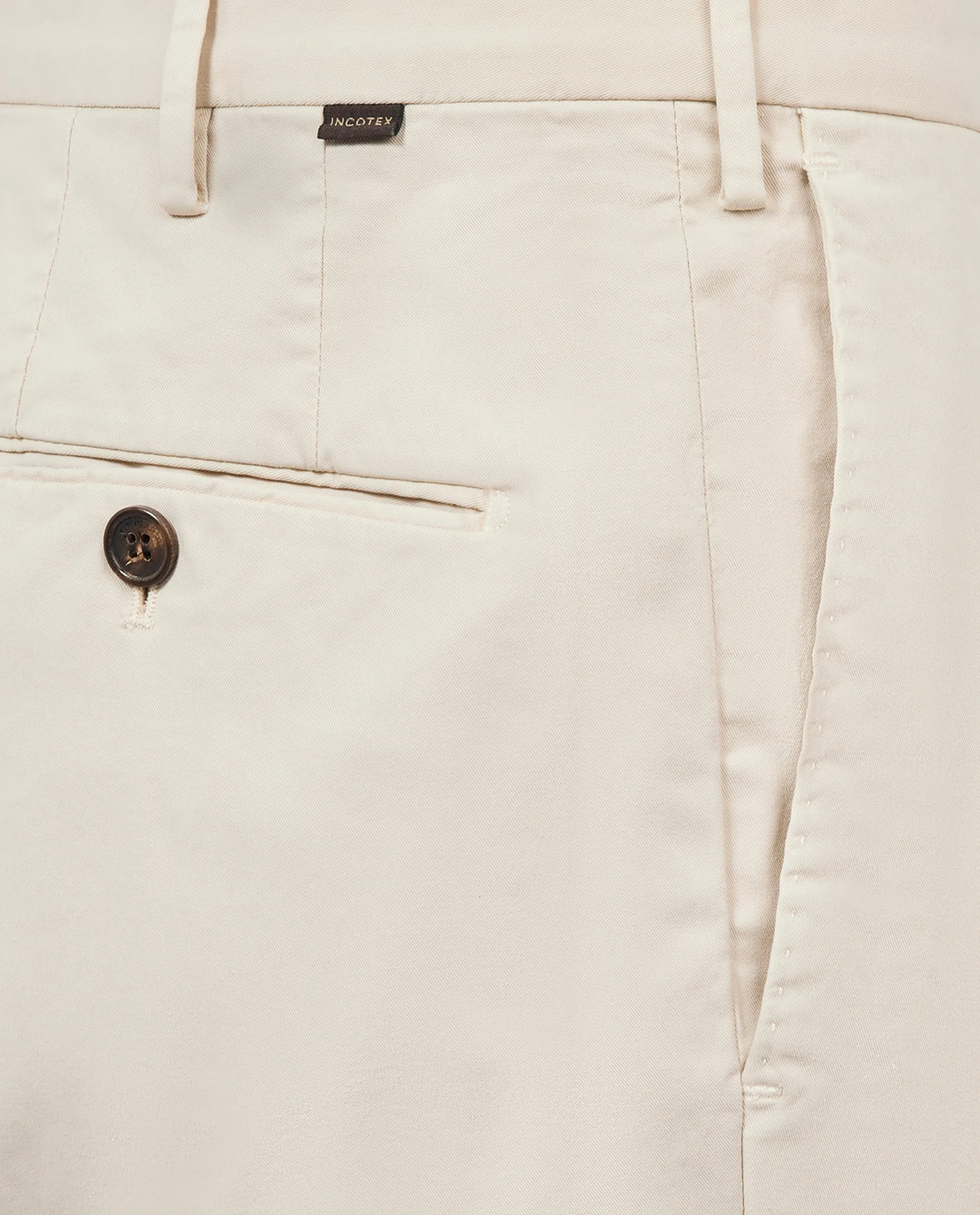 Katoen Stretch Chino's - Ecru sold by Pauw Amsterdam product image thumbnail 2