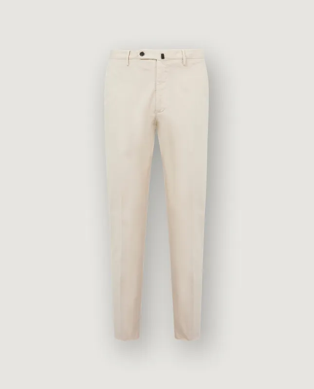 Katoen Stretch Chino's - Ecru sold by Pauw Amsterdam